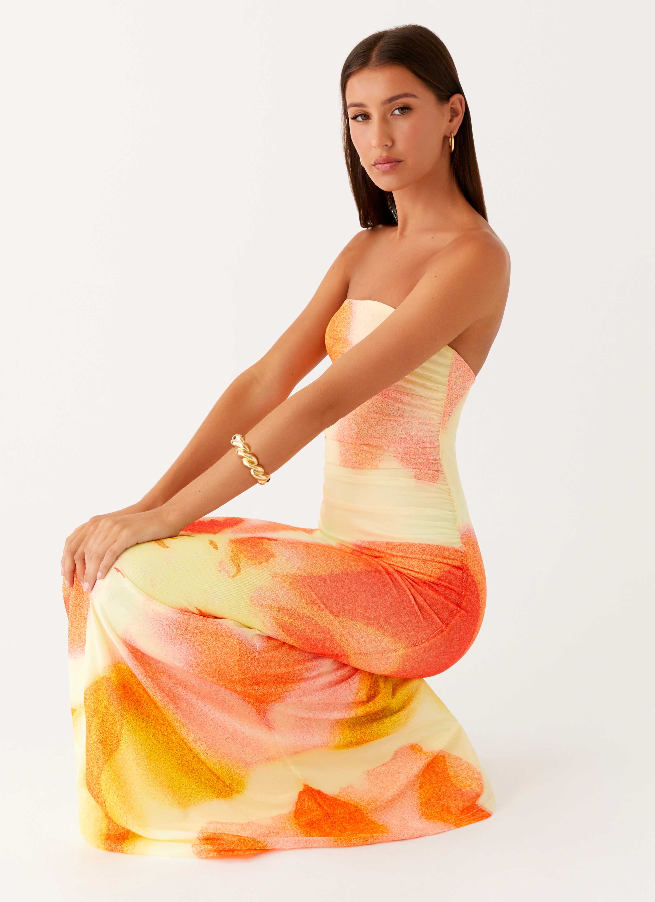 Iroha Strapless Maxi Dress - Mimosa Blossom - Image 6