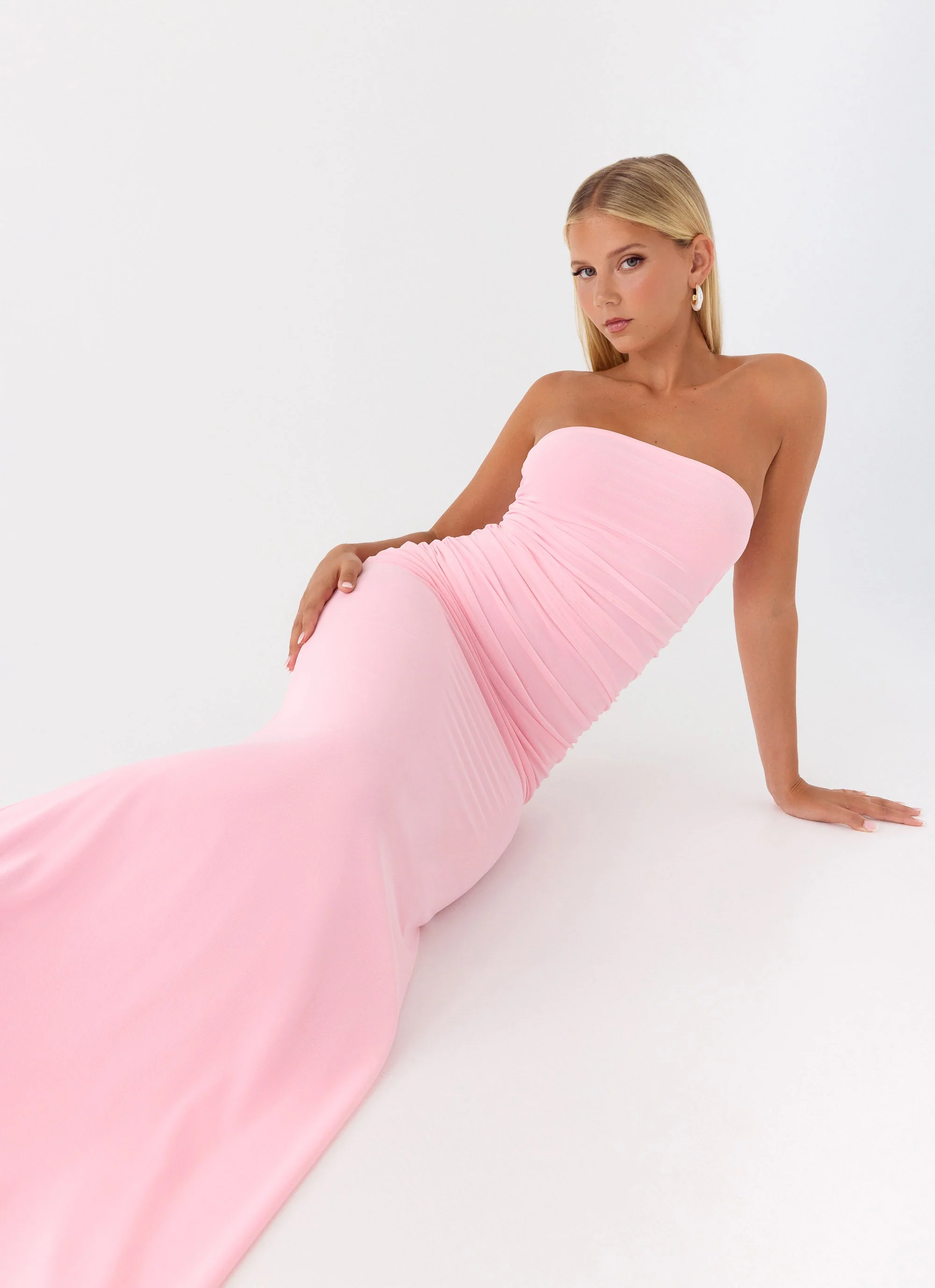 Iroha Strapless Maxi Dress - Pink - Image 6