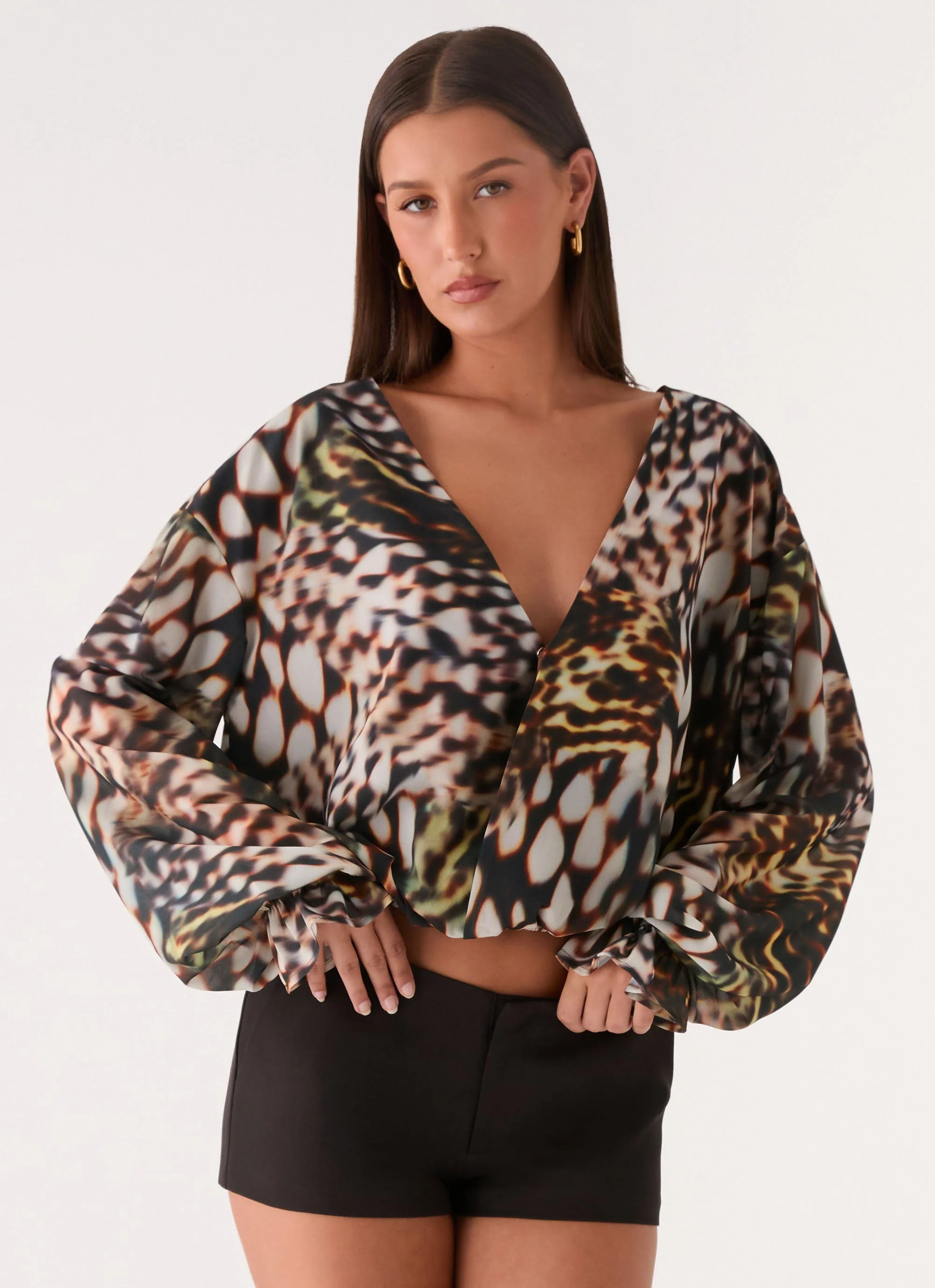 Isolde Top - Leopard Hibiscus - Image 6