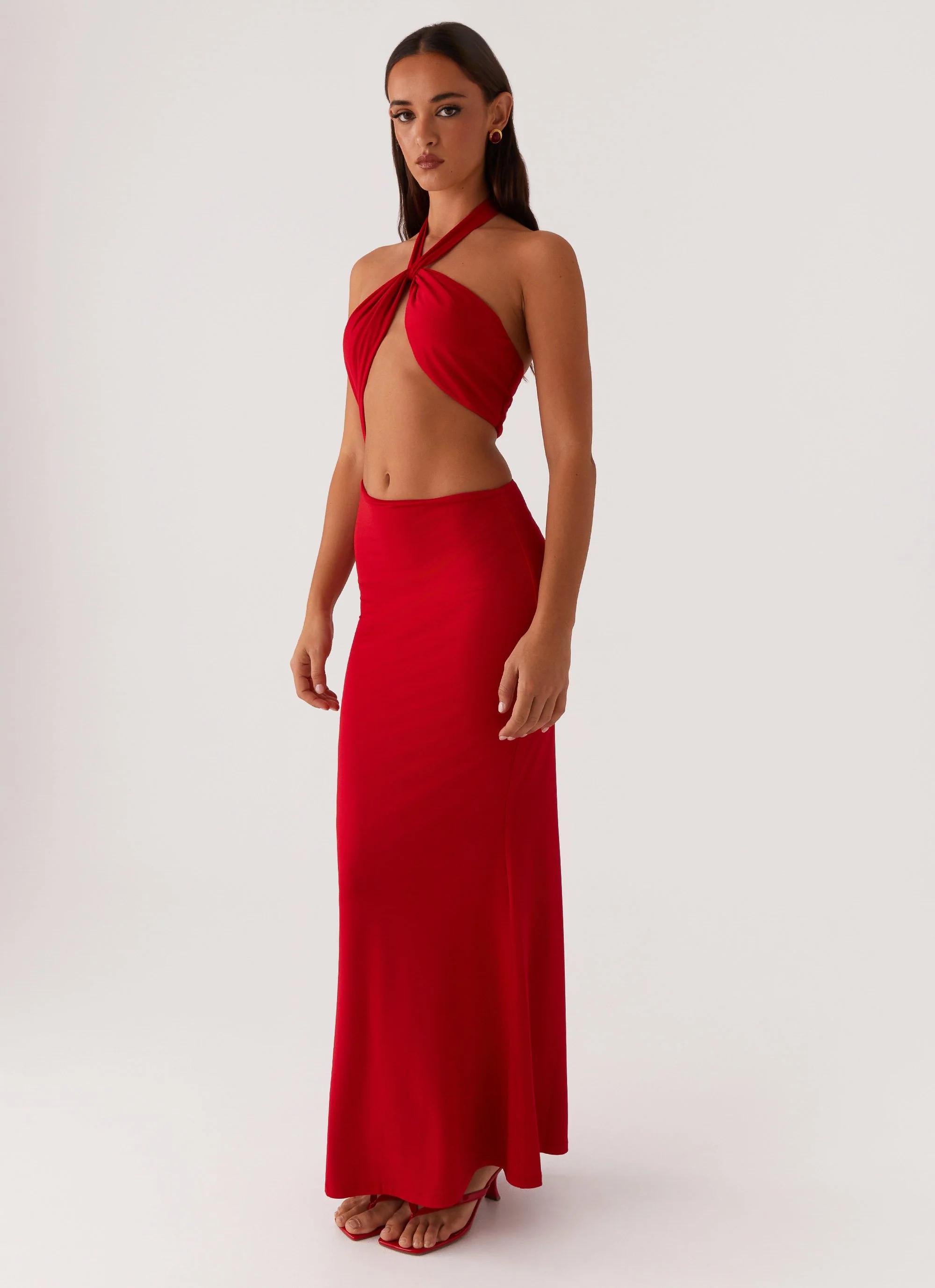 Its Obvious Maxi Dress - Red - Image 6