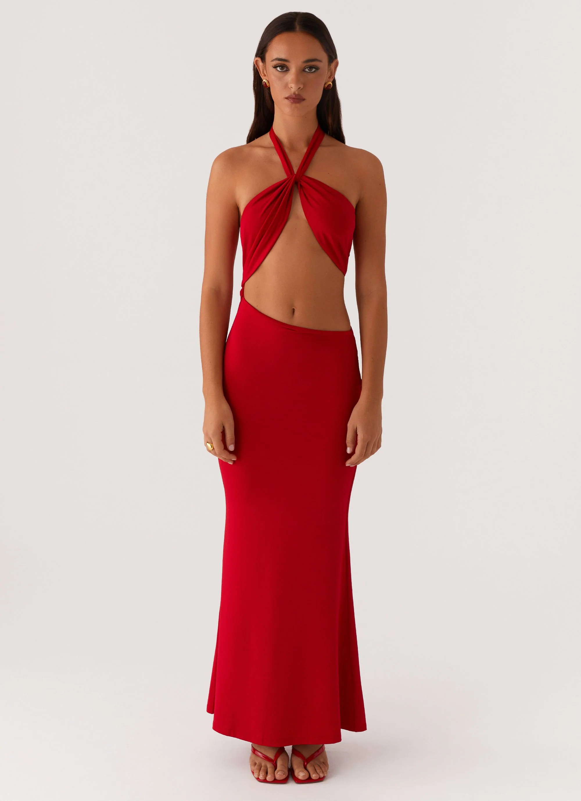 Its Obvious Maxi Dress - Red - Image 7
