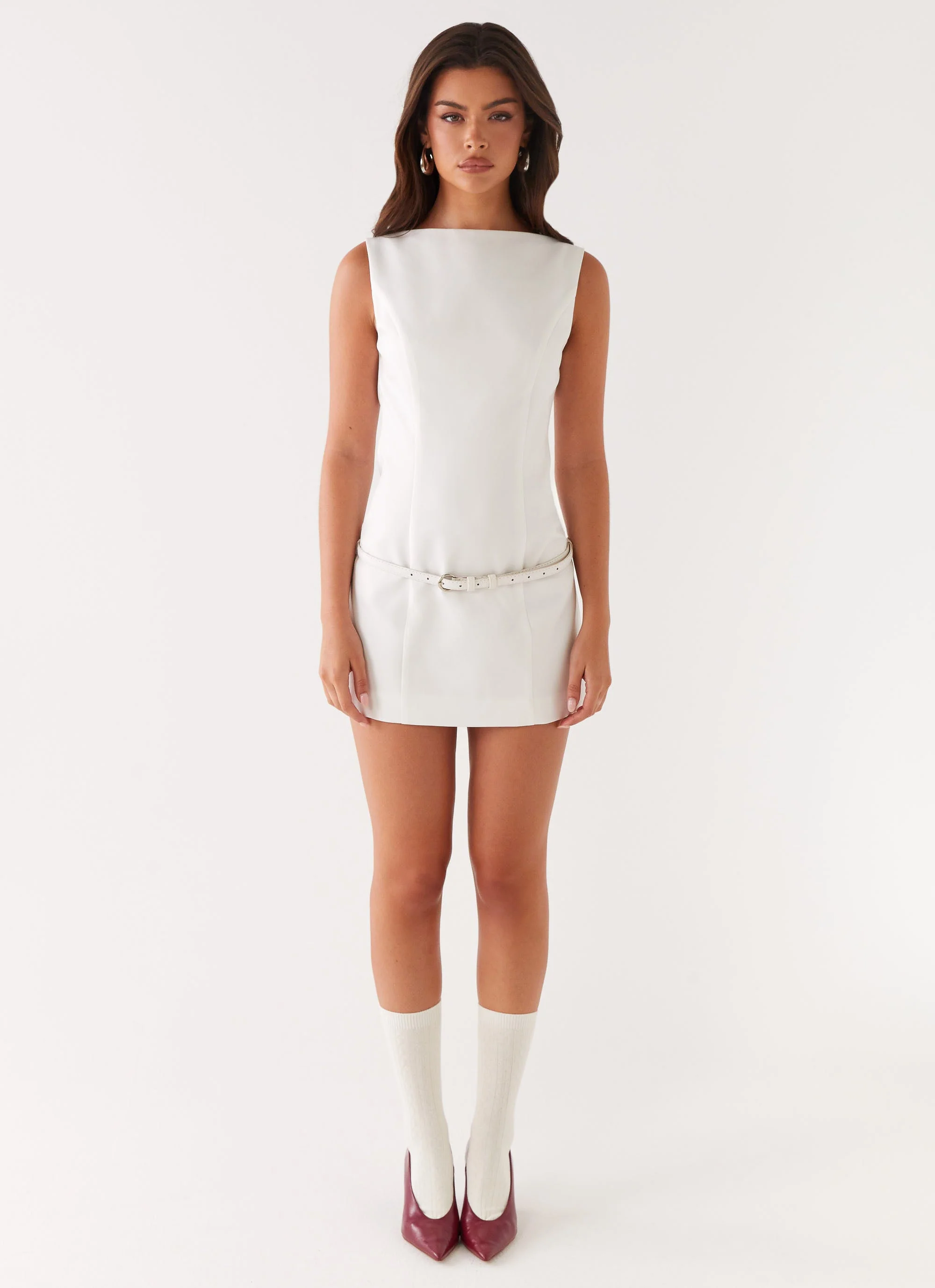 Jaci Mini Dress - White - Image 3