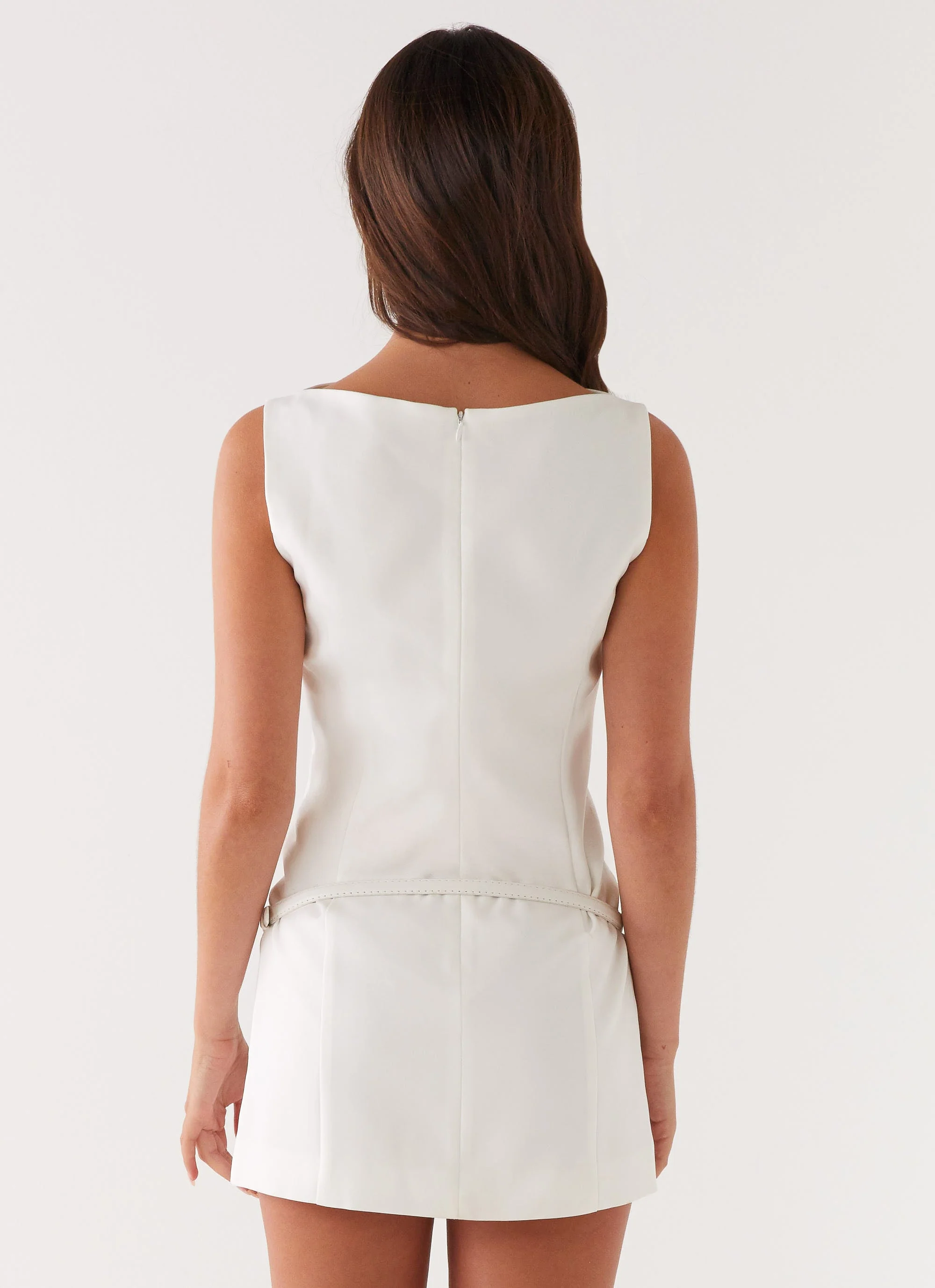 Jaci Mini Dress - White - Image 5