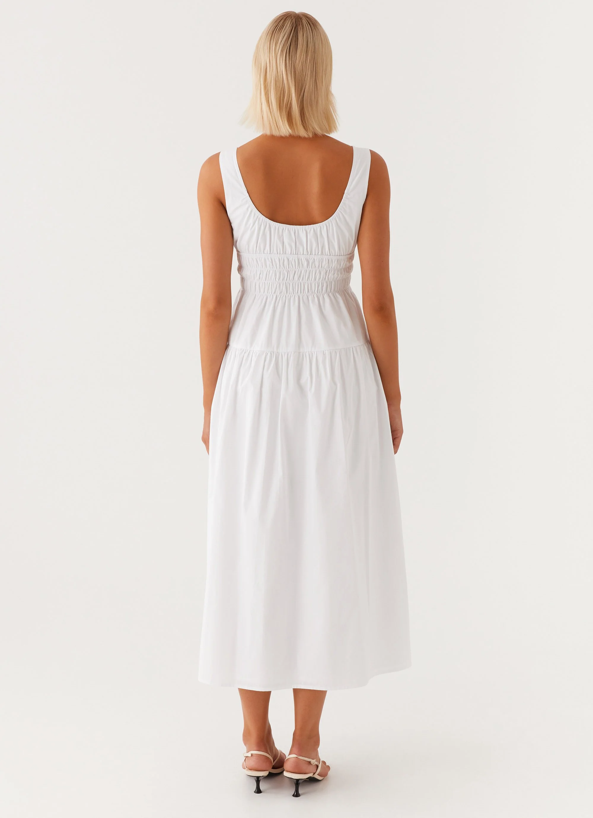 Jacintha Midi Dress - White - Image 5
