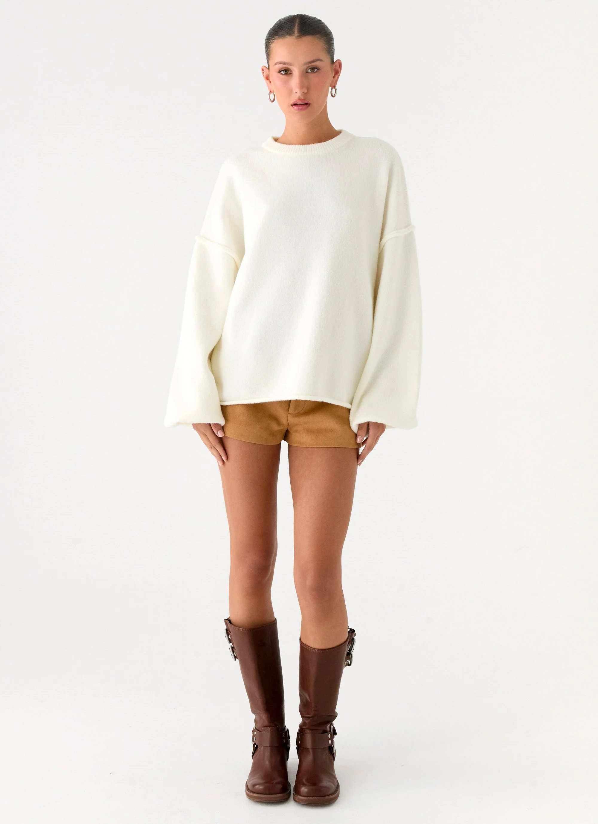 Jack Oversized Knit Sweater - Cream - Image 5