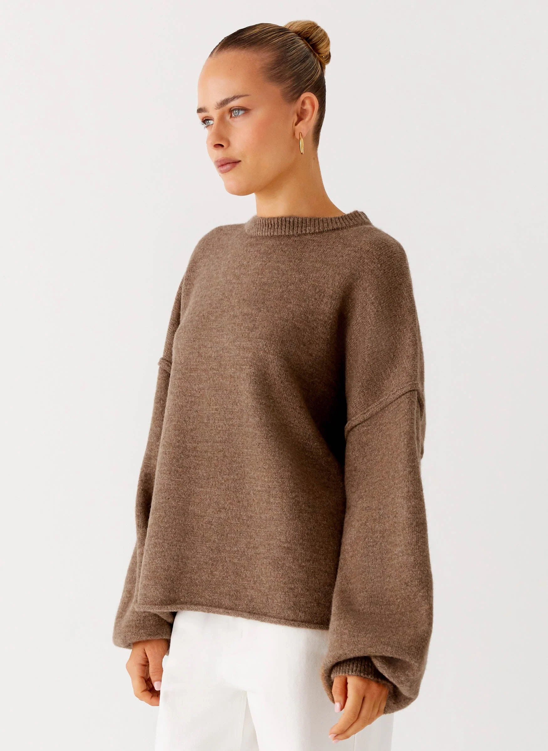 Jack Oversized Knit Sweater - Tan Marle - Image 3