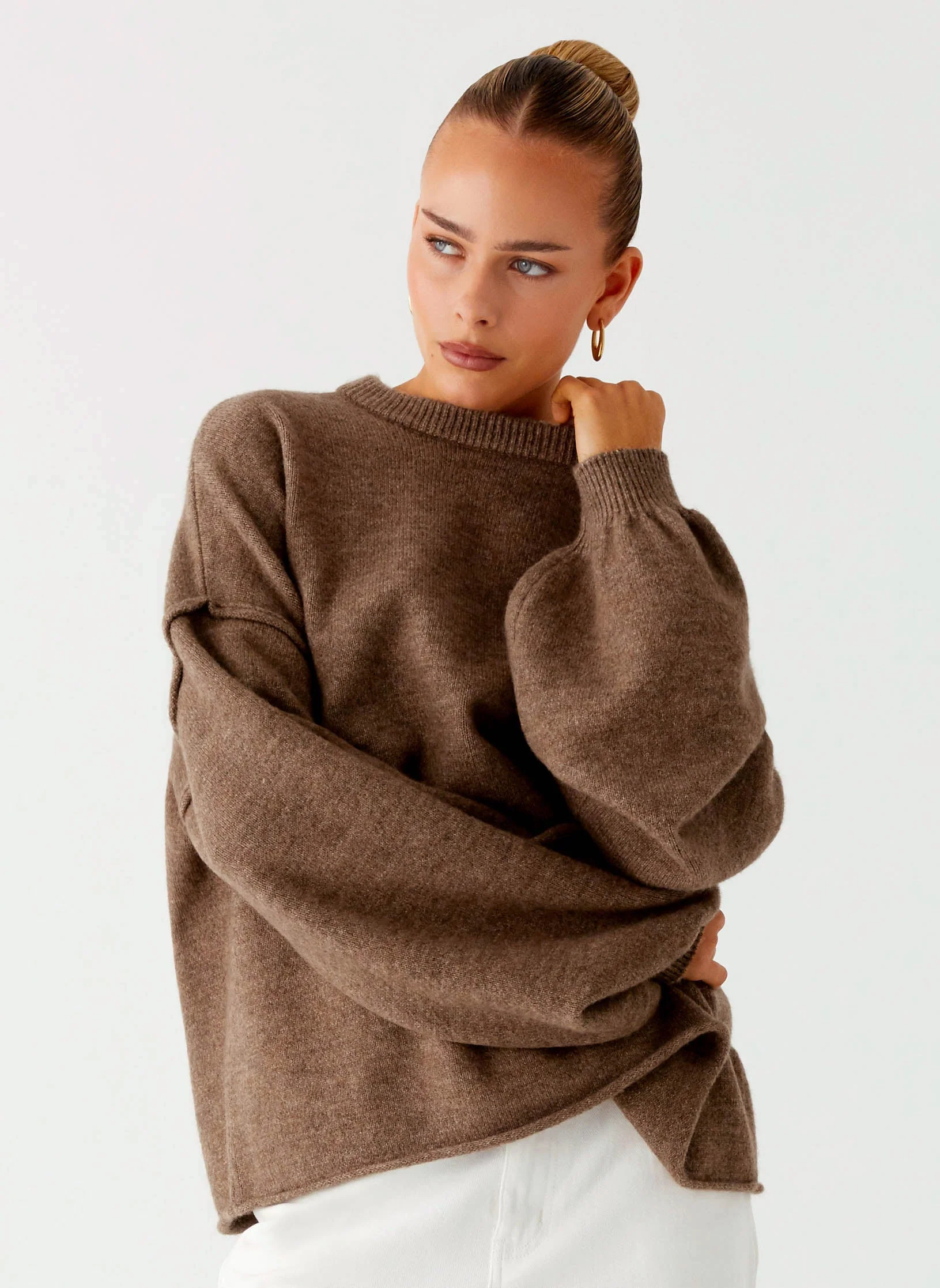 Jack Oversized Knit Sweater - Tan Marle - Image 6