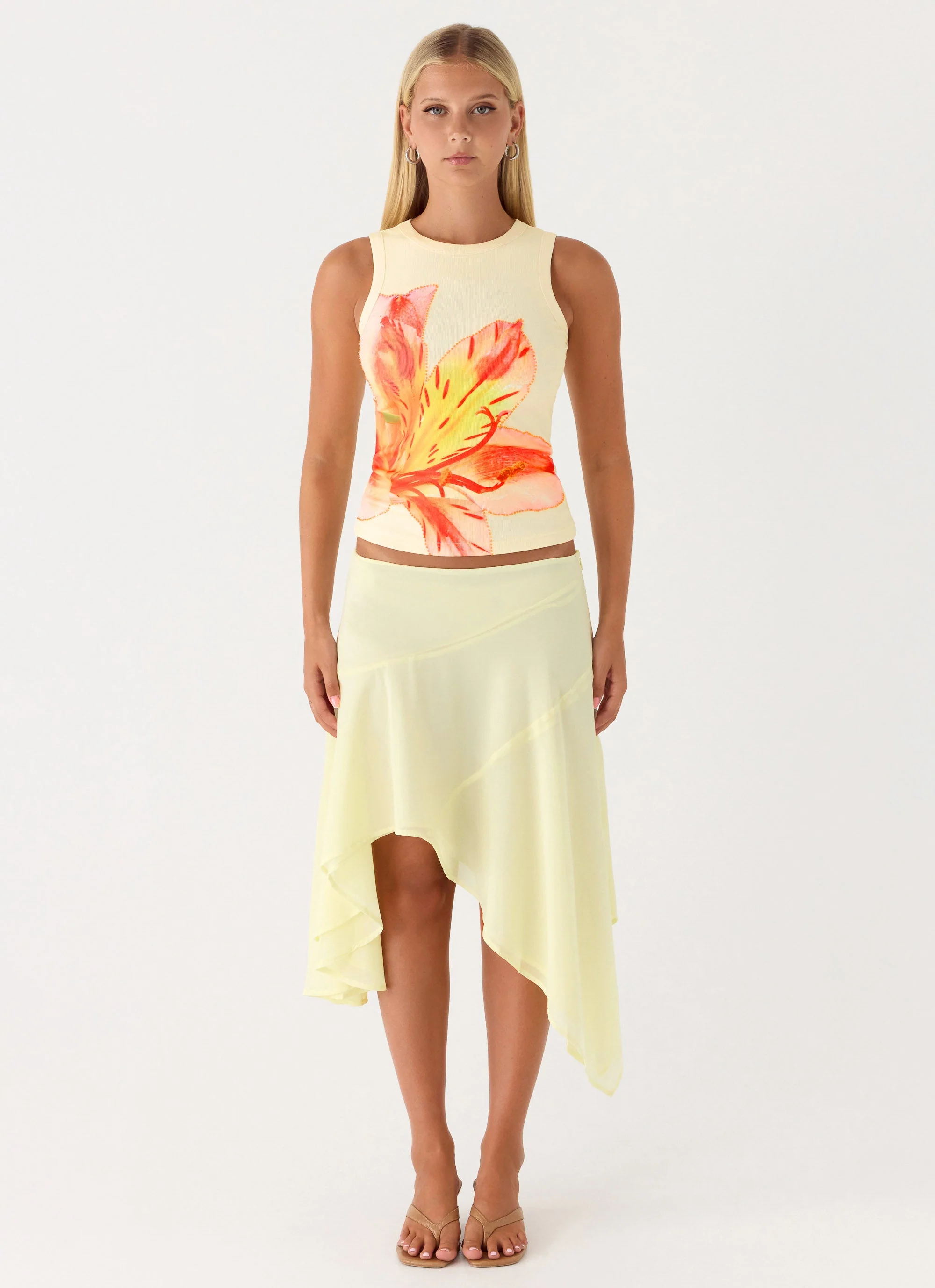 Jacqui Beaded Tank Top - Yellow - Image 2