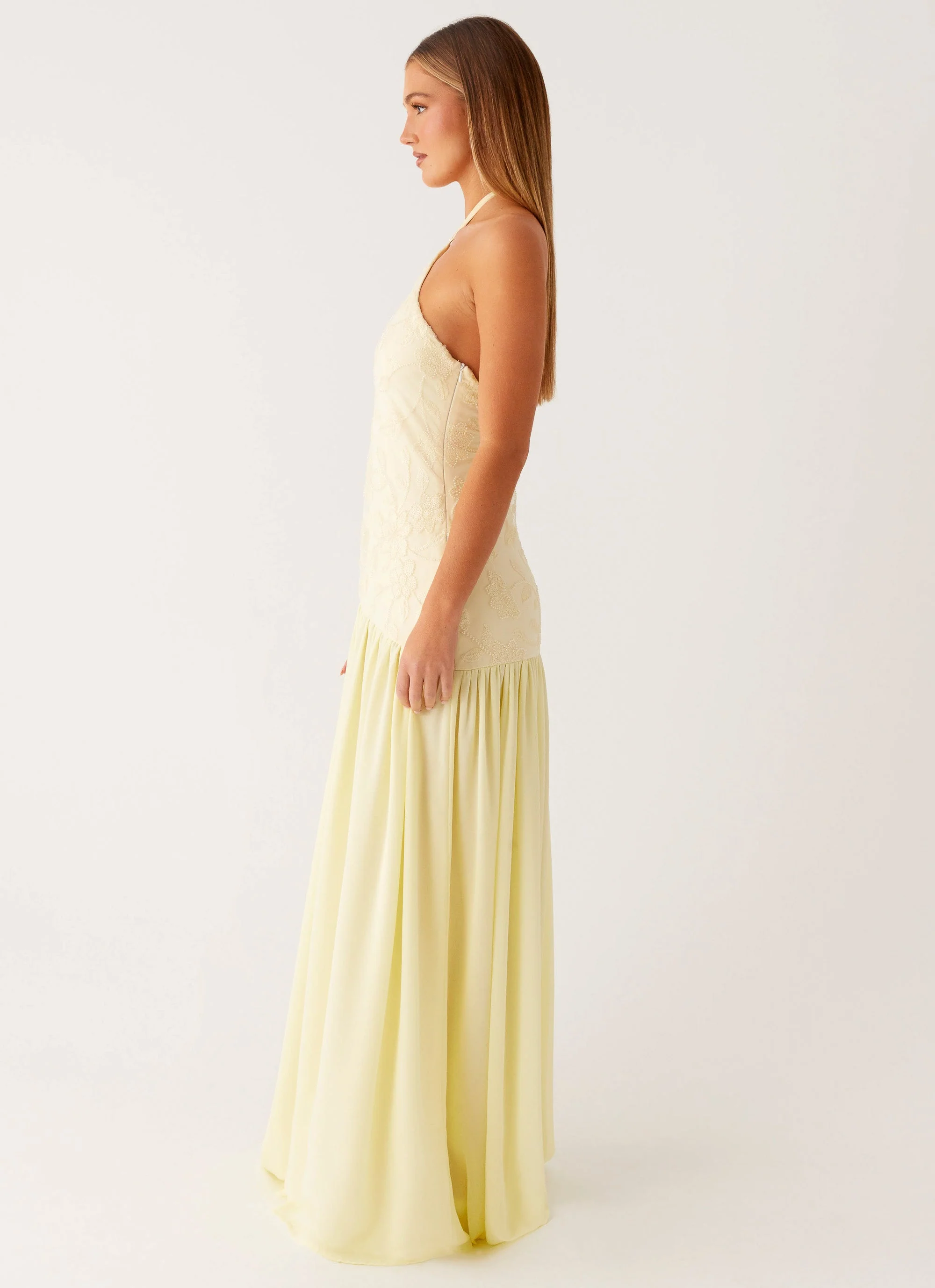 Janelle Beaded Maxi Dress - Yellow - Image 3