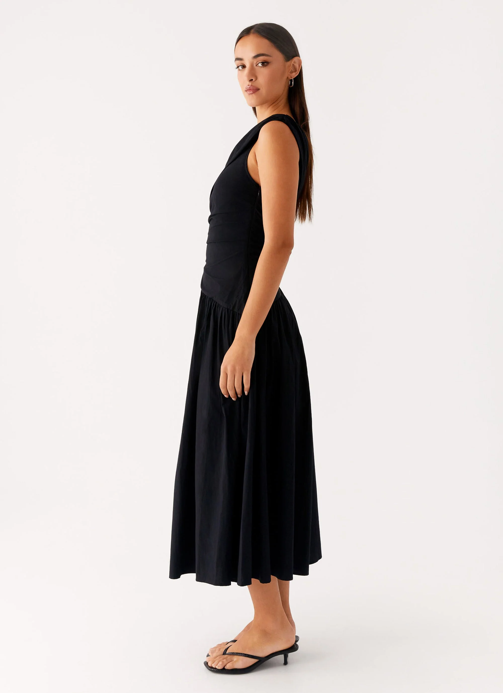 Janessa Midi Dress - Black - Image 5