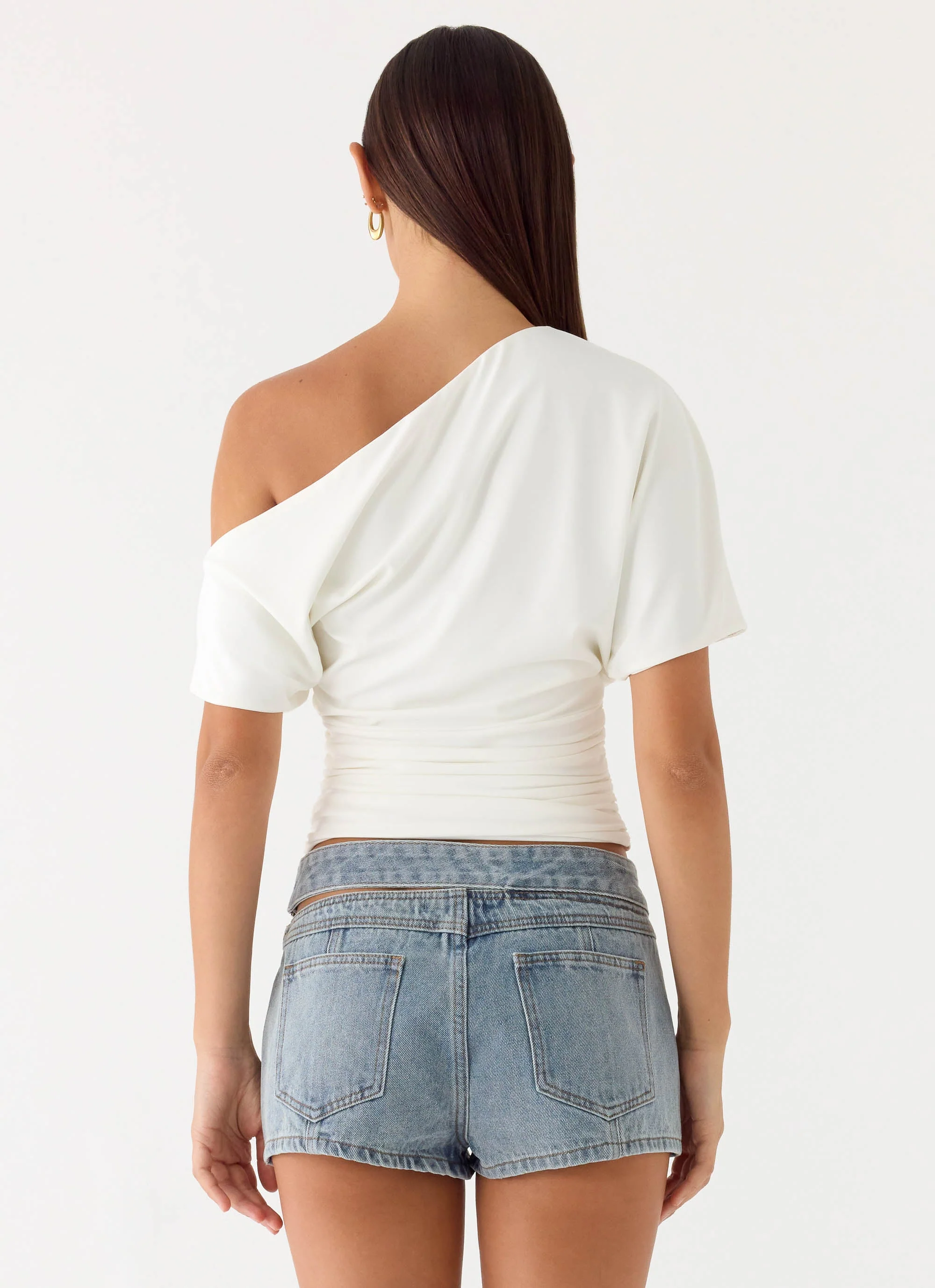 Janni Off Shoulder Top - White - Image 2