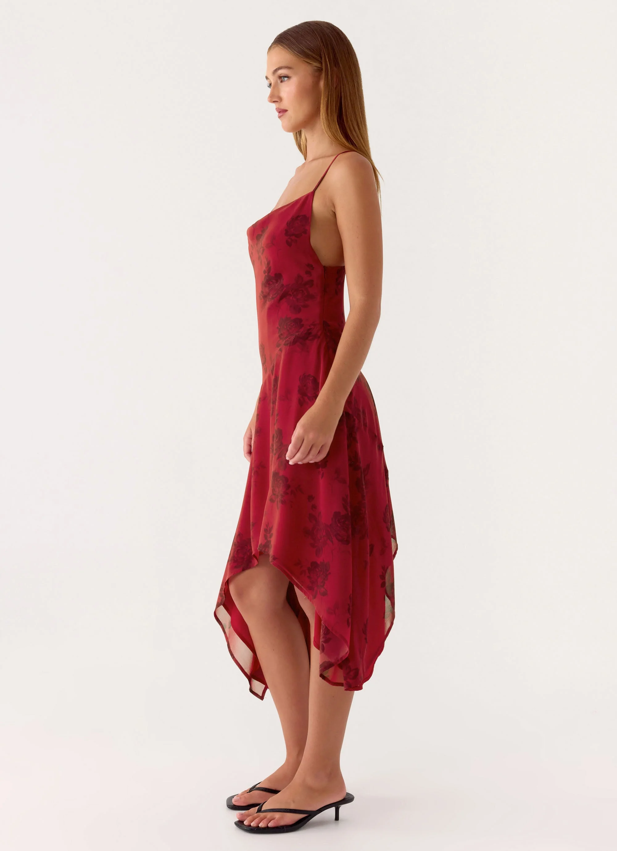 Jasiel Midi Dress - Cherry Rose - Image 2