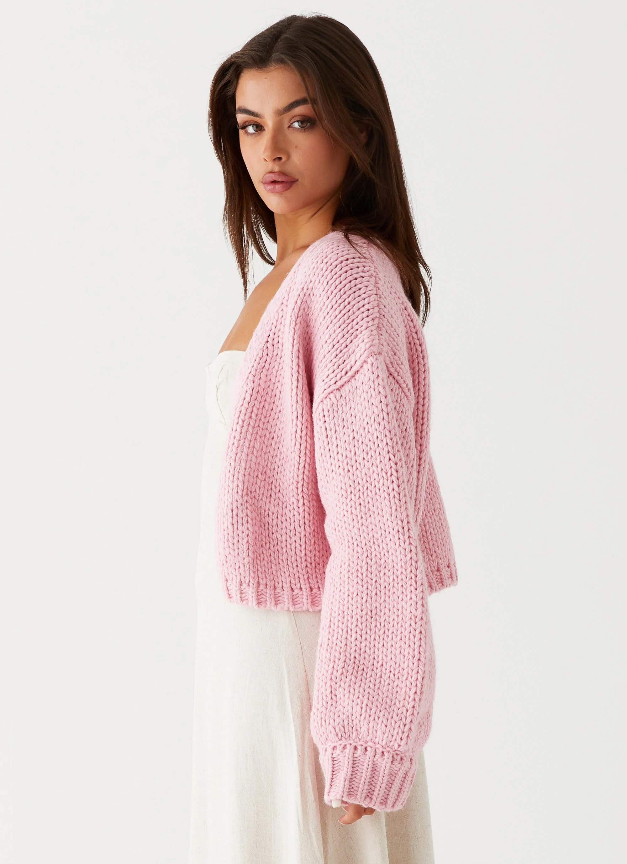 Jasleen Knit Cardigan - Pink - Image 3