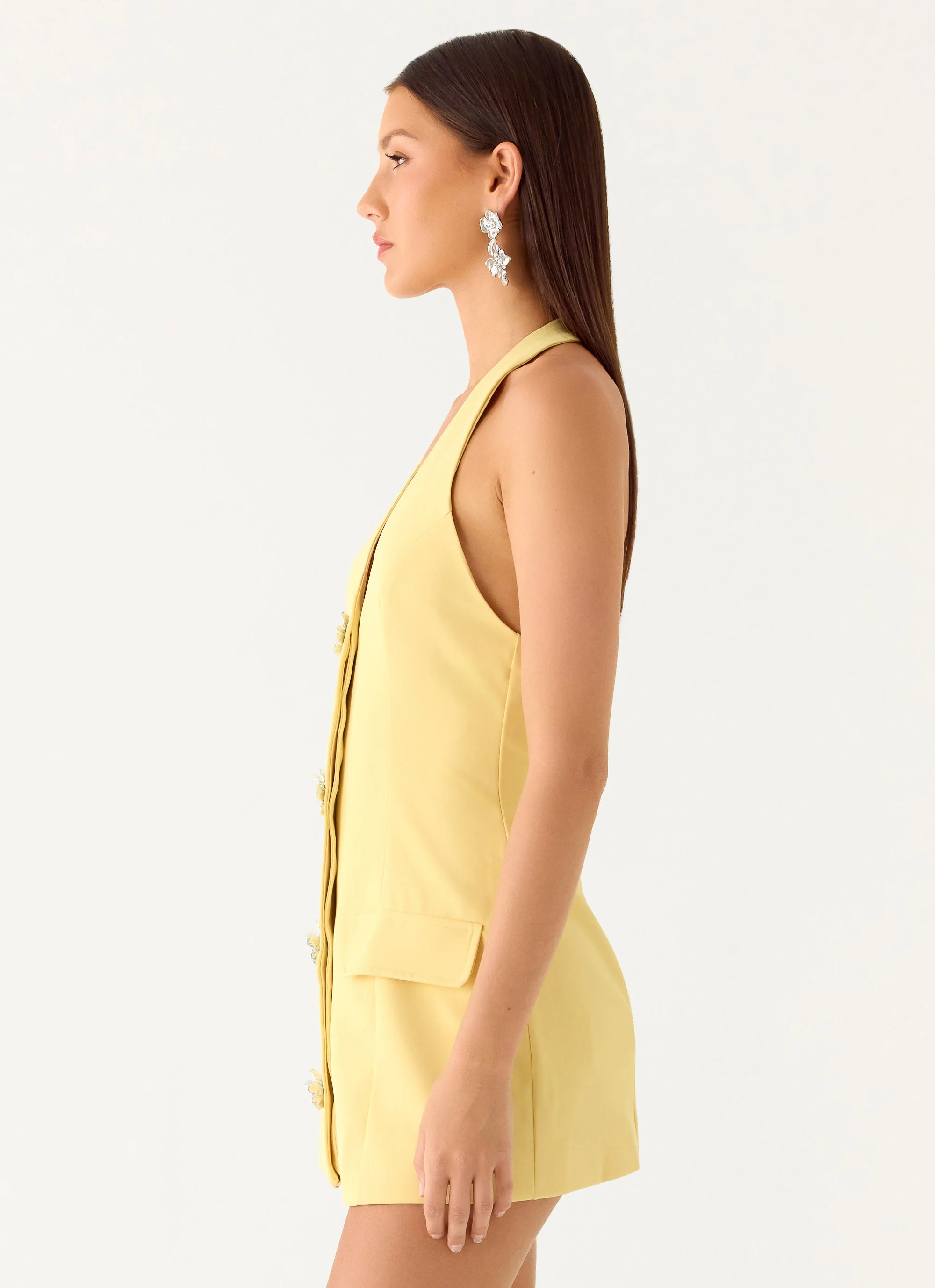 Jeanie Mini Dress - Yellow - Image 5