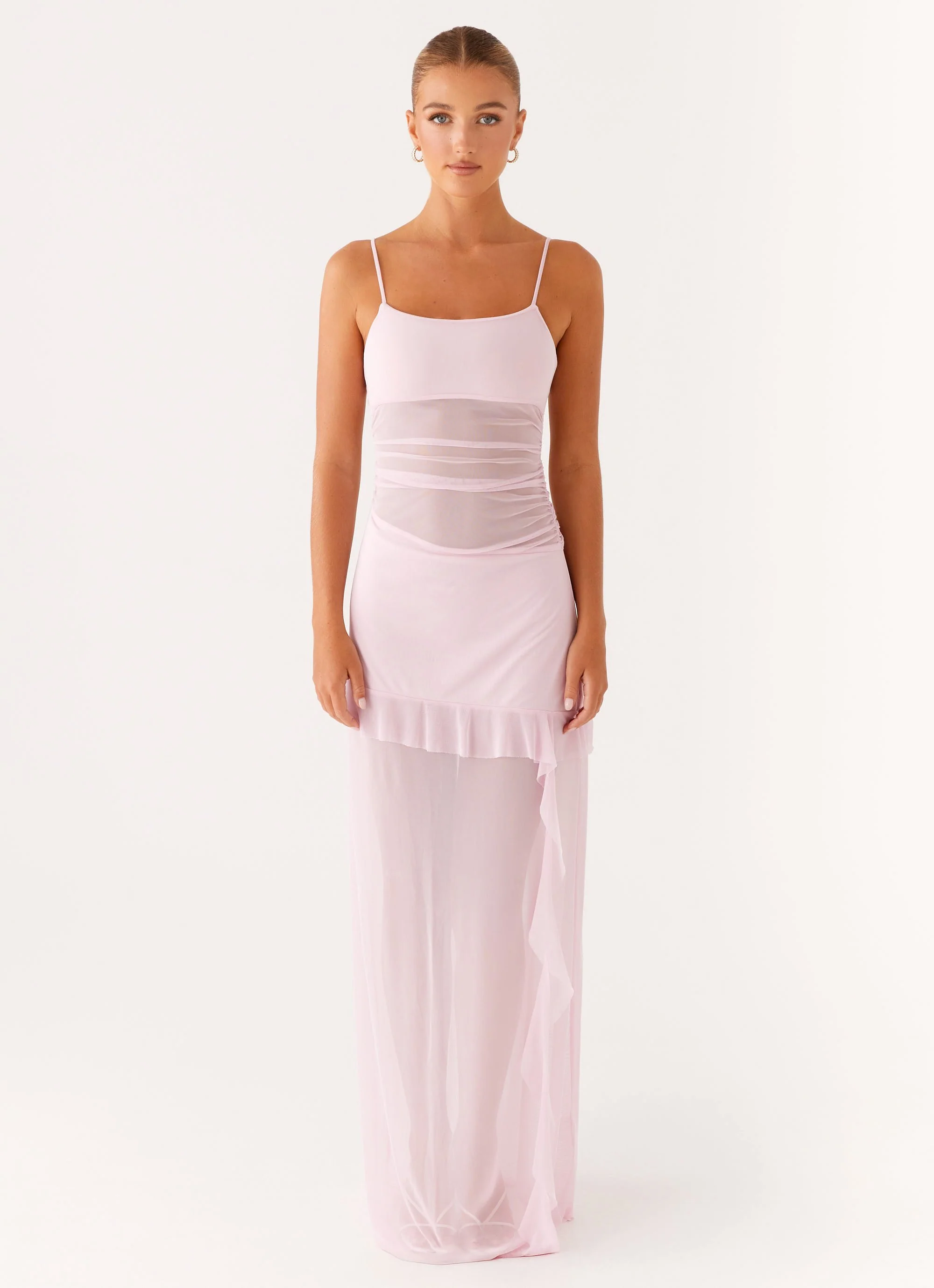 Jenni Ruffle Maxi Dress - Pink - Image 2