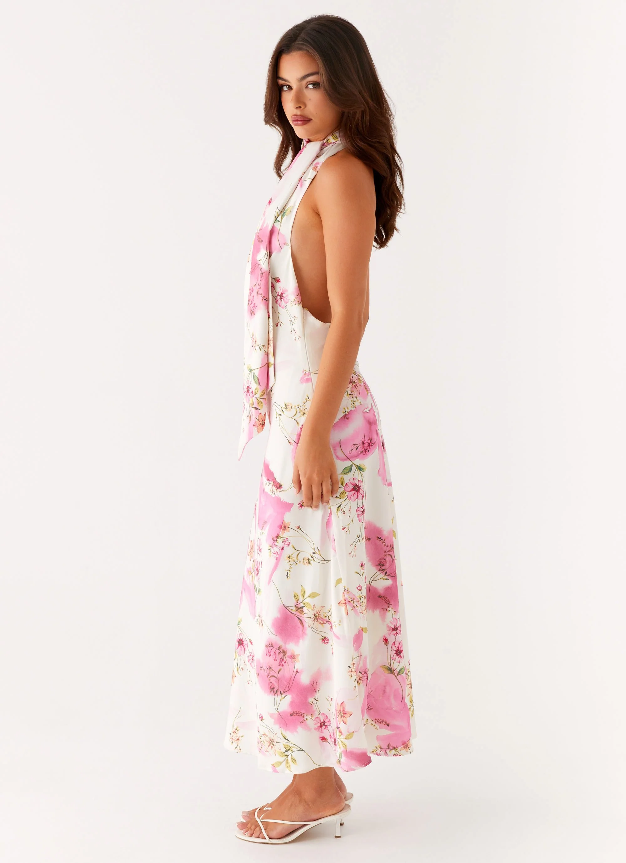 Jensen Midi Dress - Ivory Floral Print - Image 3