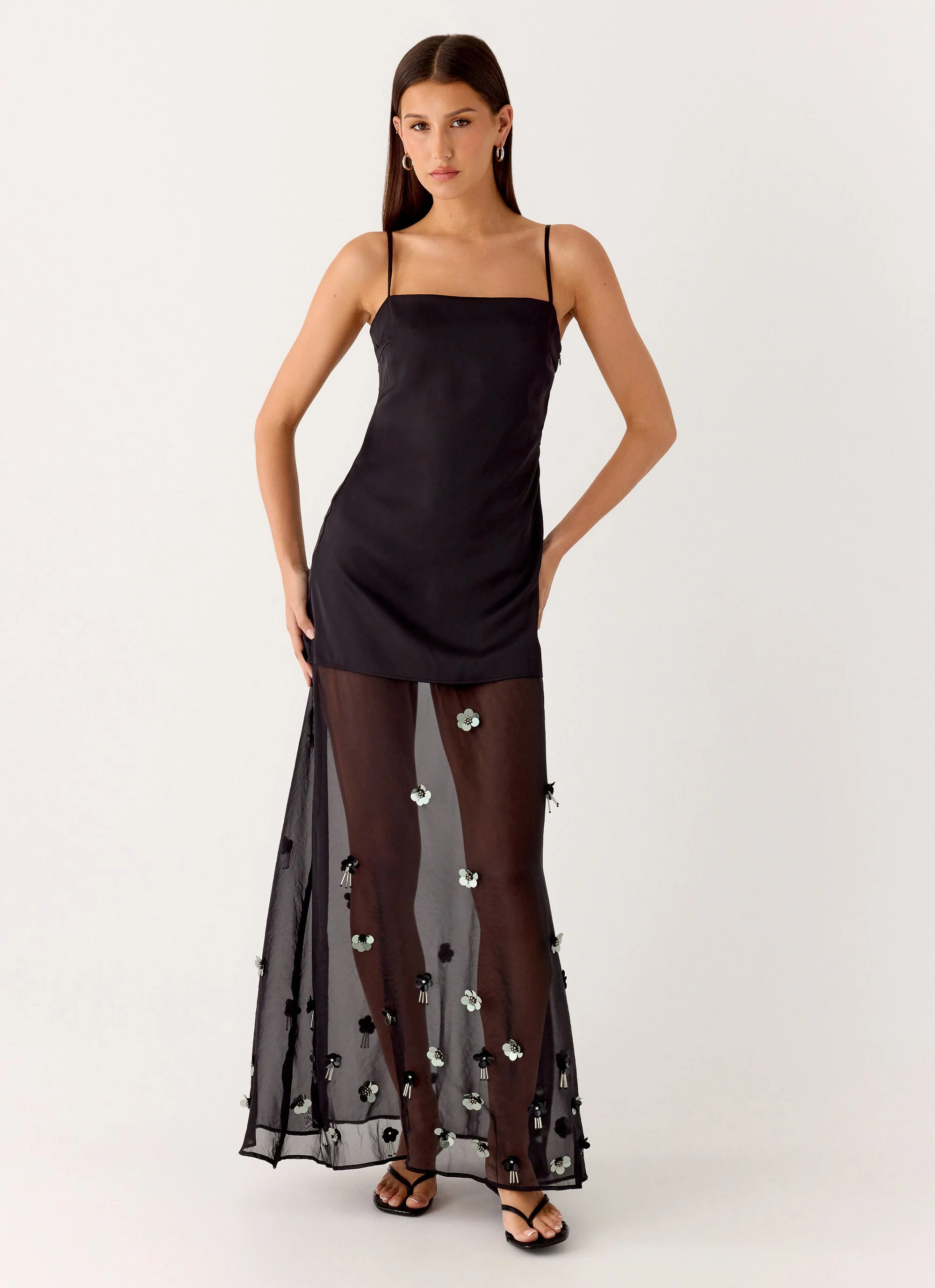 Jesiah Embellished Maxi Dress - Black - Image 4