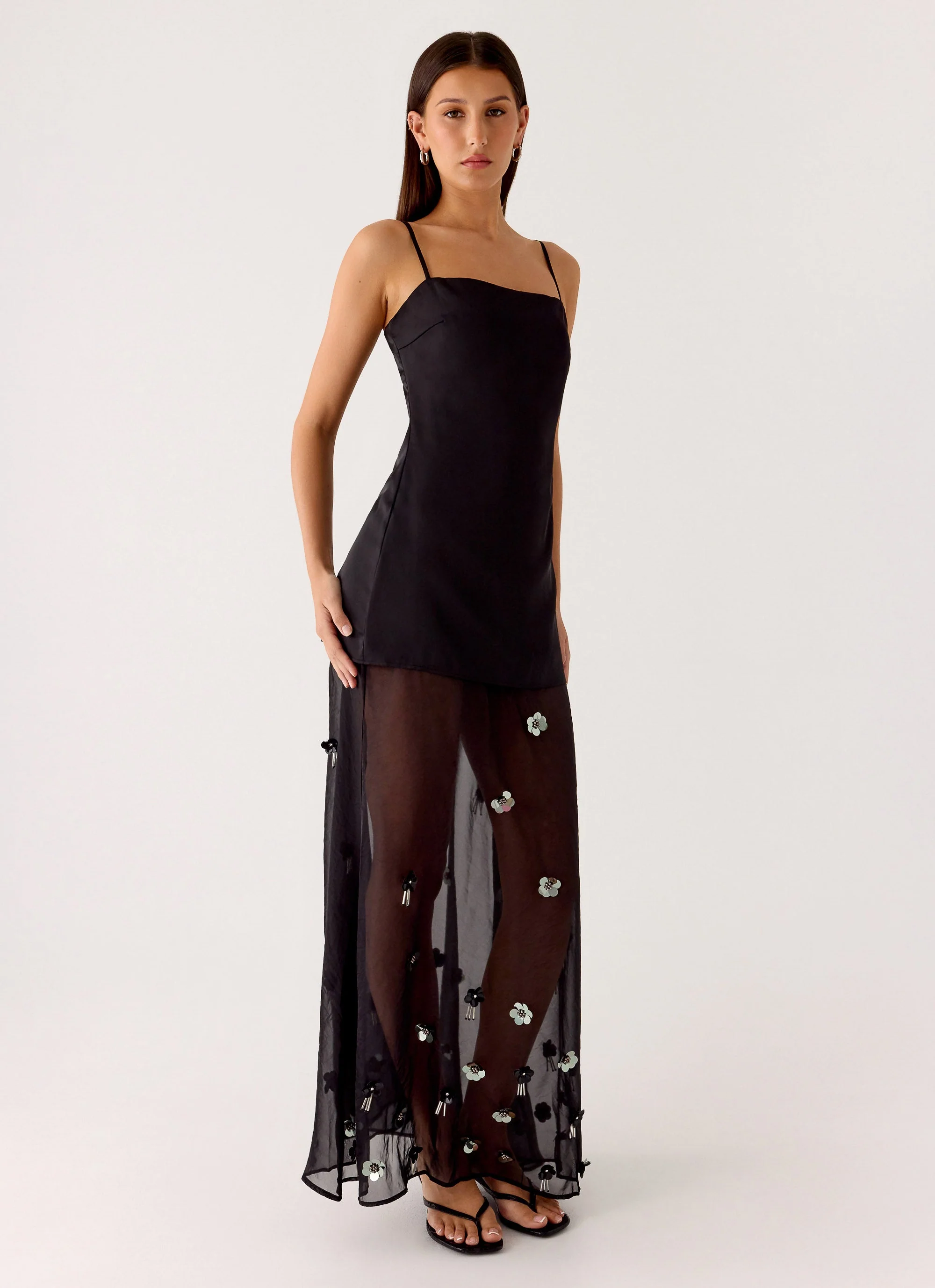 Jesiah Embellished Maxi Dress - Black - Image 5