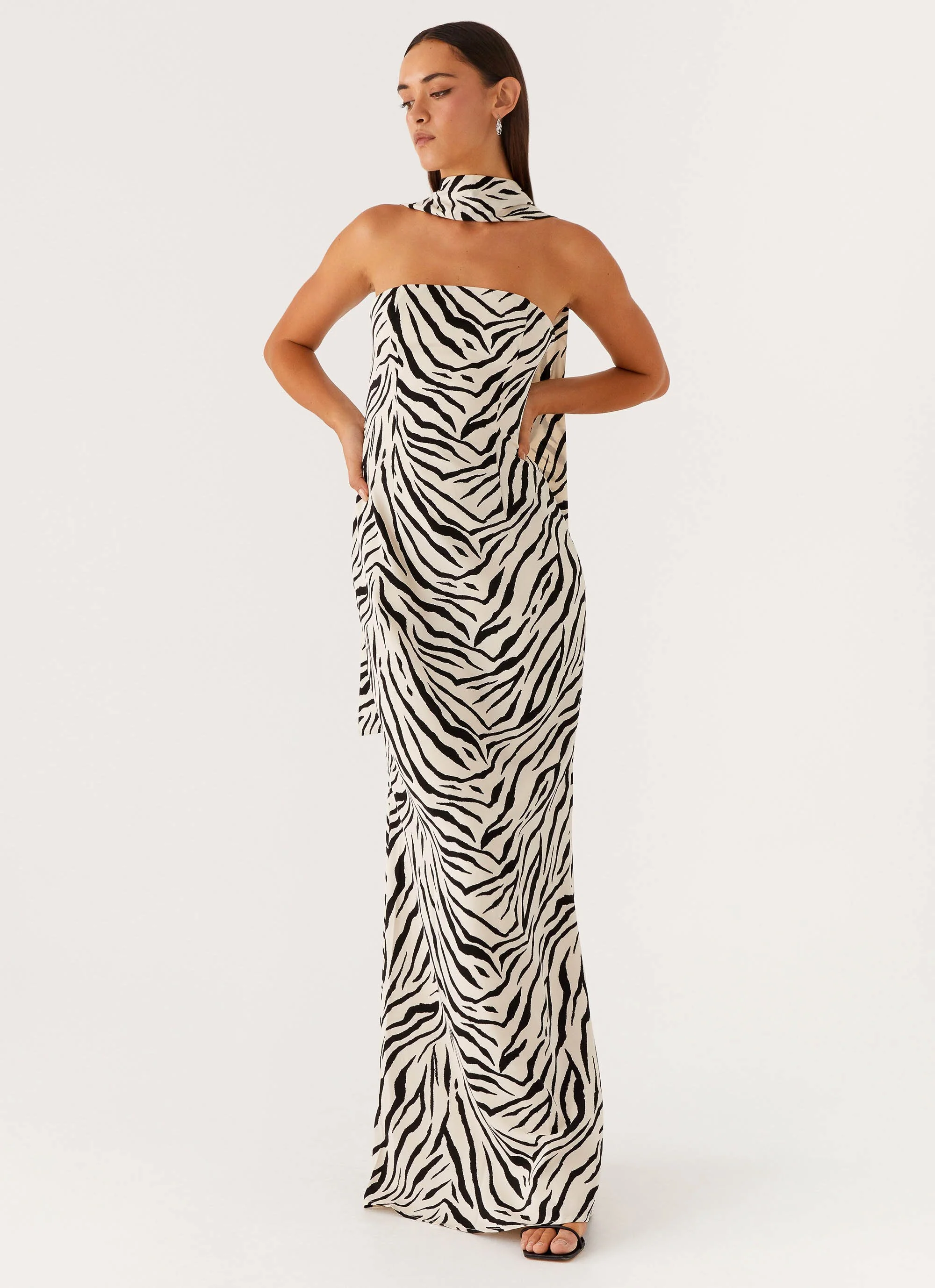 Jigsaw Strapless Maxi Dress - Zebra - Image 7
