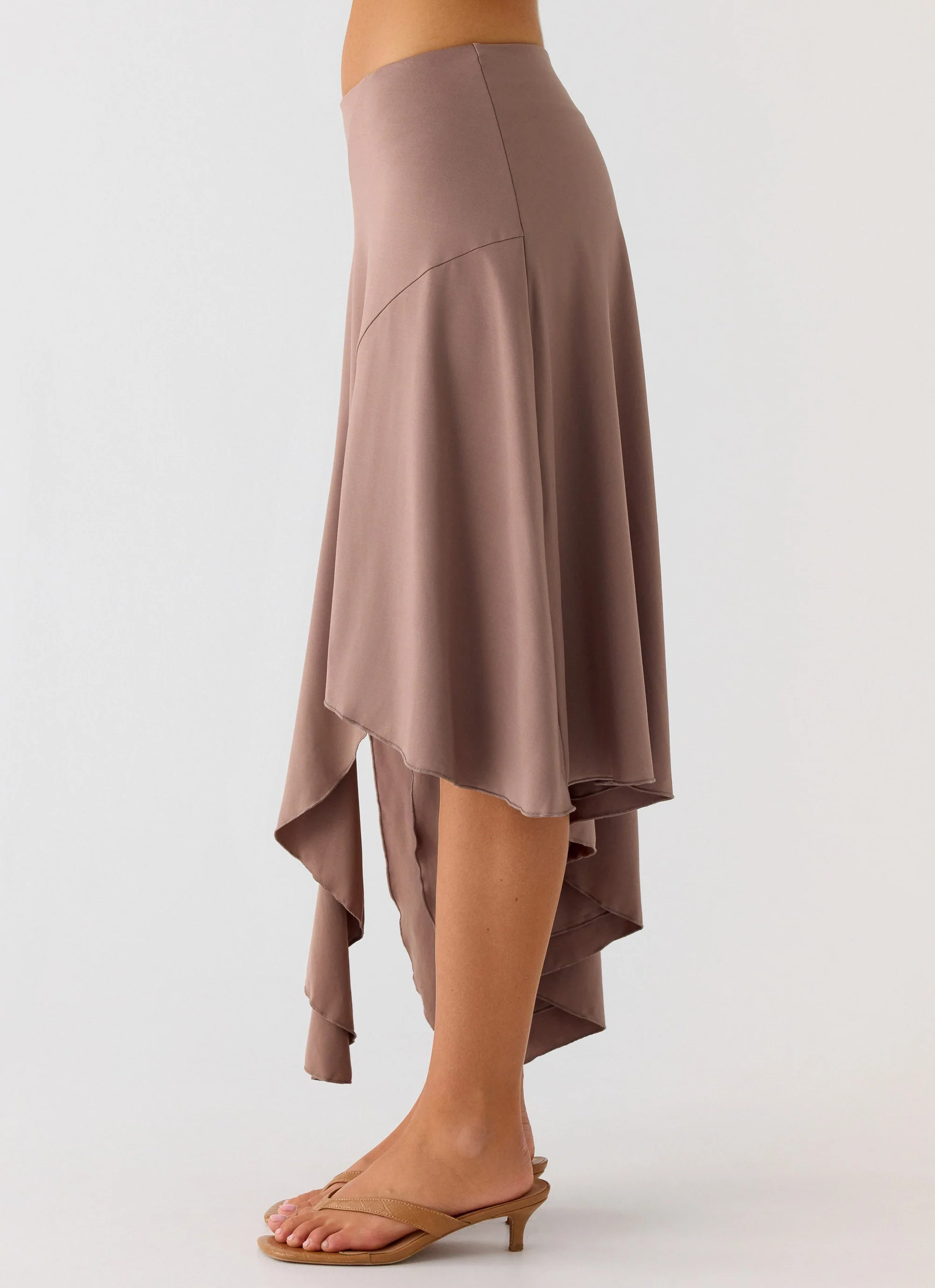 Jisoo Asymmetric Midi Skirt - Desert Taupe - Image 3