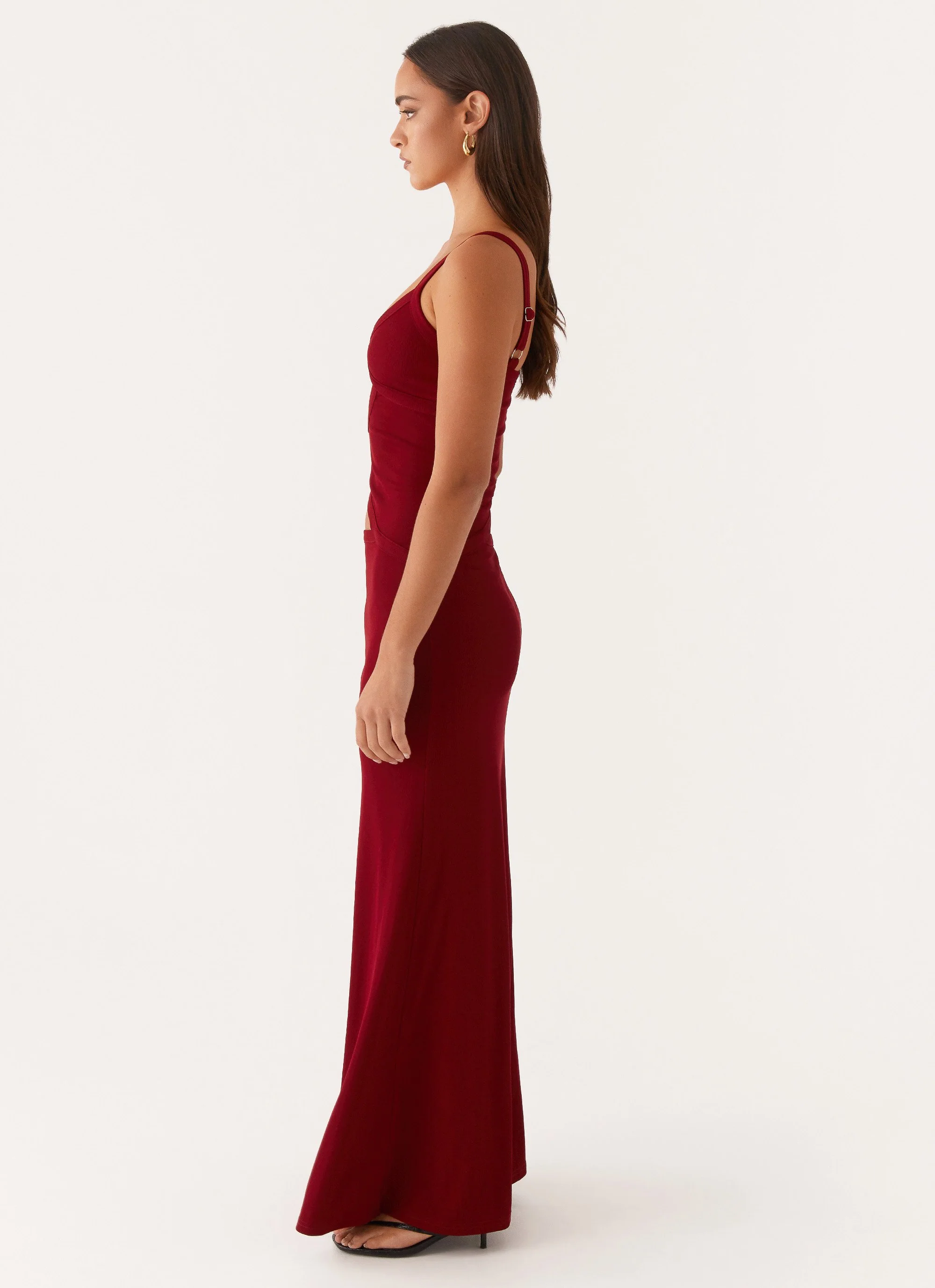 Jocelyn Maxi Dress - Maroon - Image 2