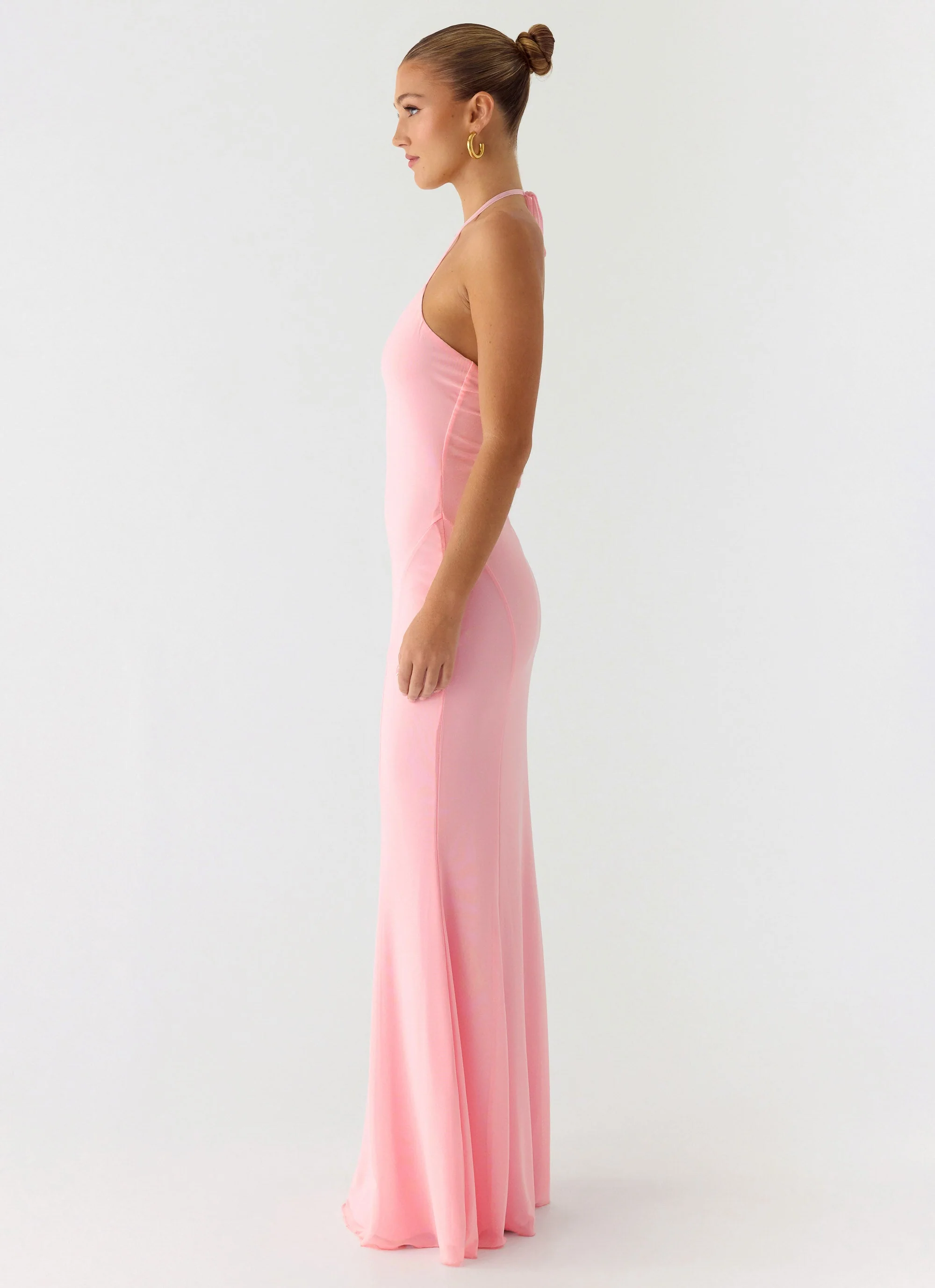 Jolin Halter Maxi Dress - Baby Pink - Image 2