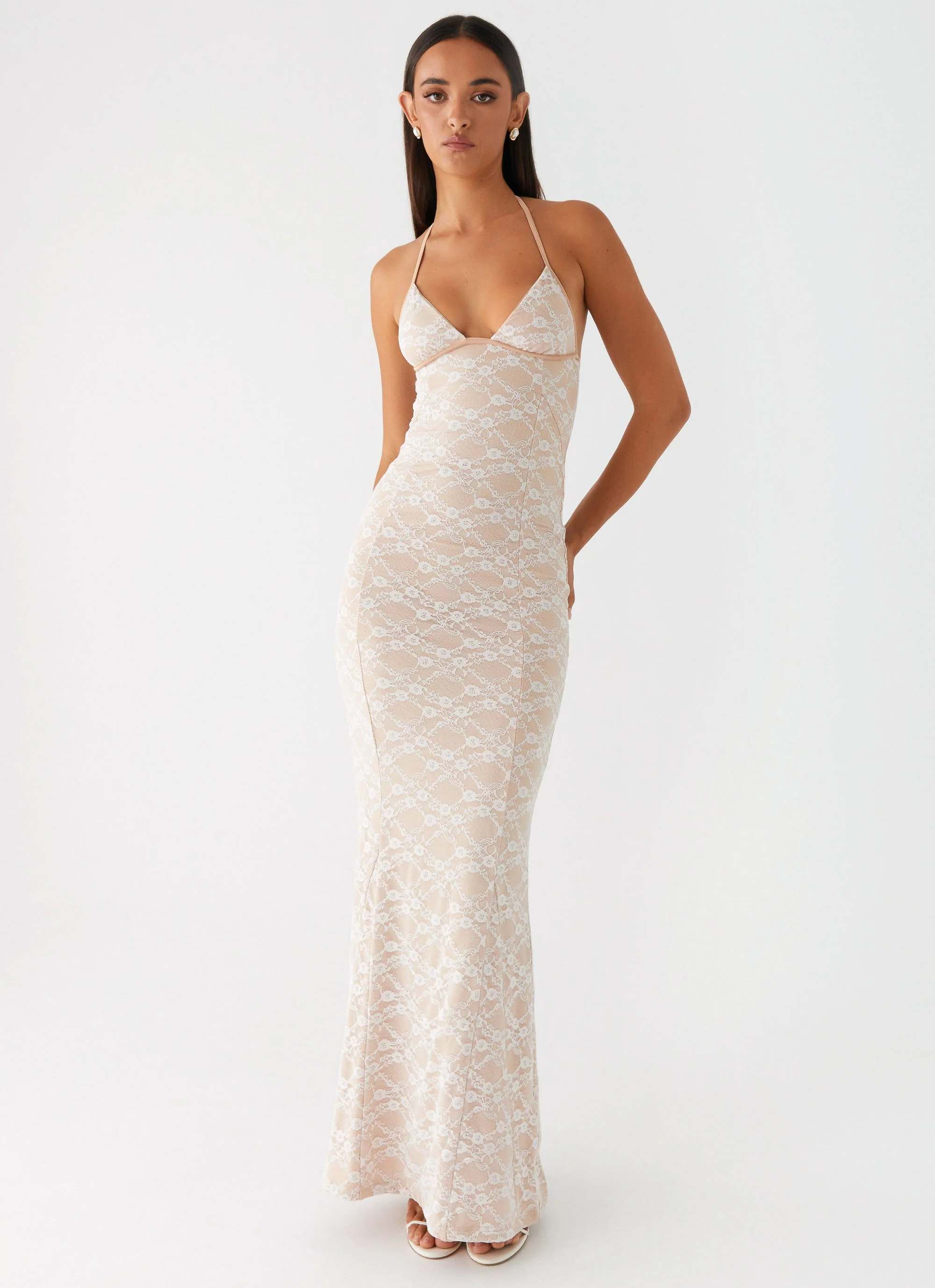 Jolina Lace Maxi Dress - White - Image 6