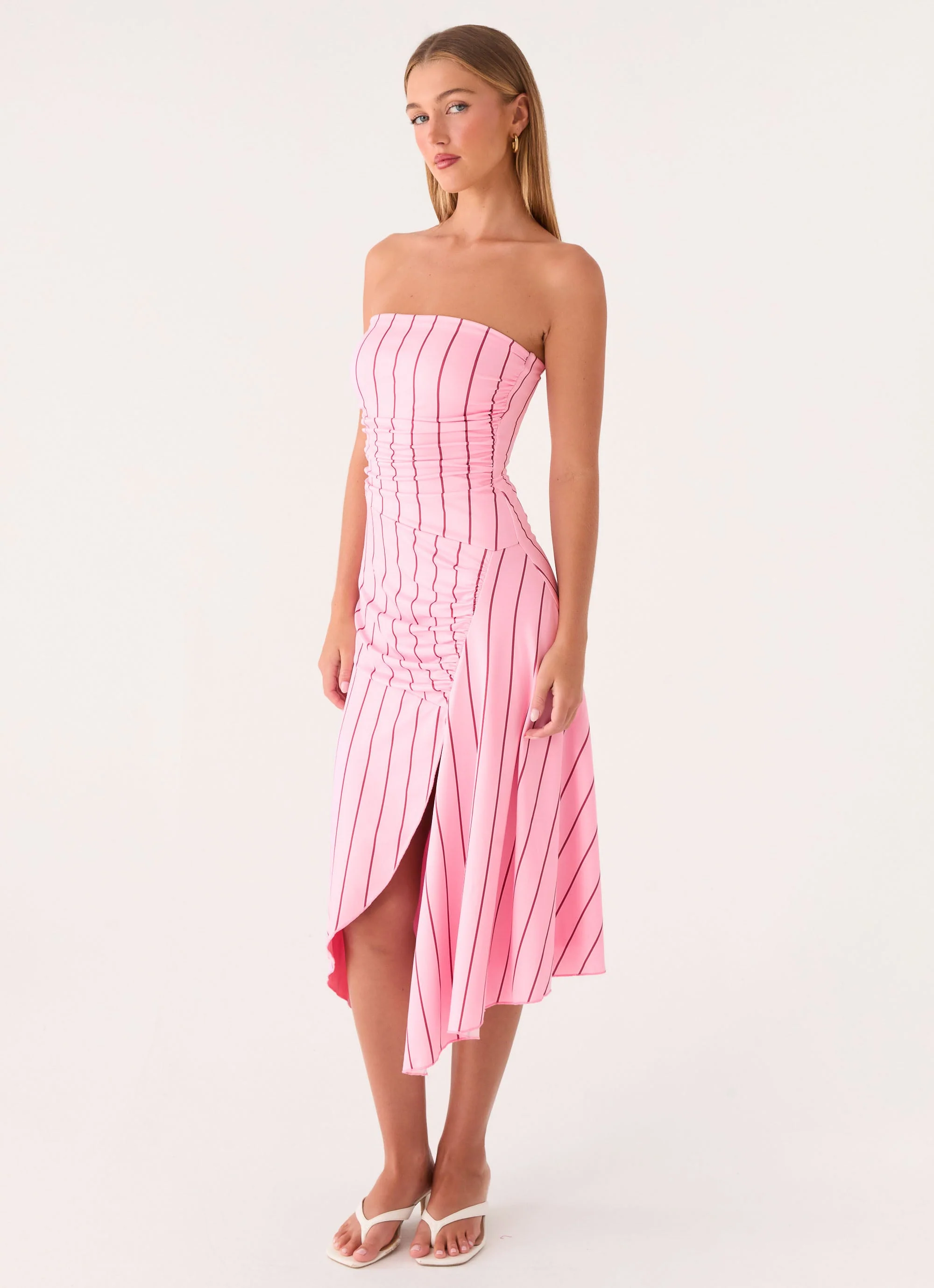 Jorvana Midi Dress - Strawberry Stripe - Image 6
