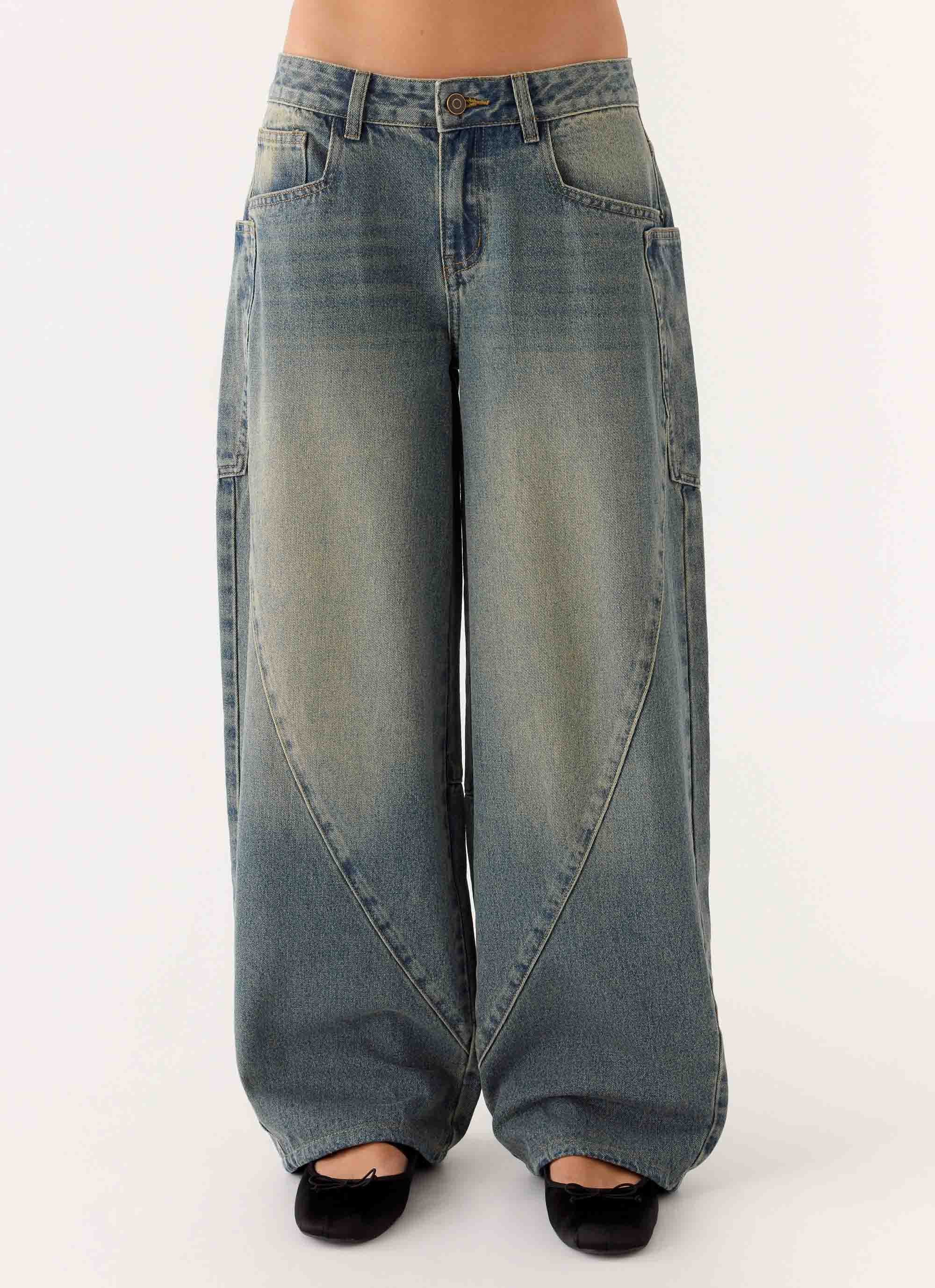 Joseph Low Rise Denim Jeans - Vintage Wash Blue - Image 2