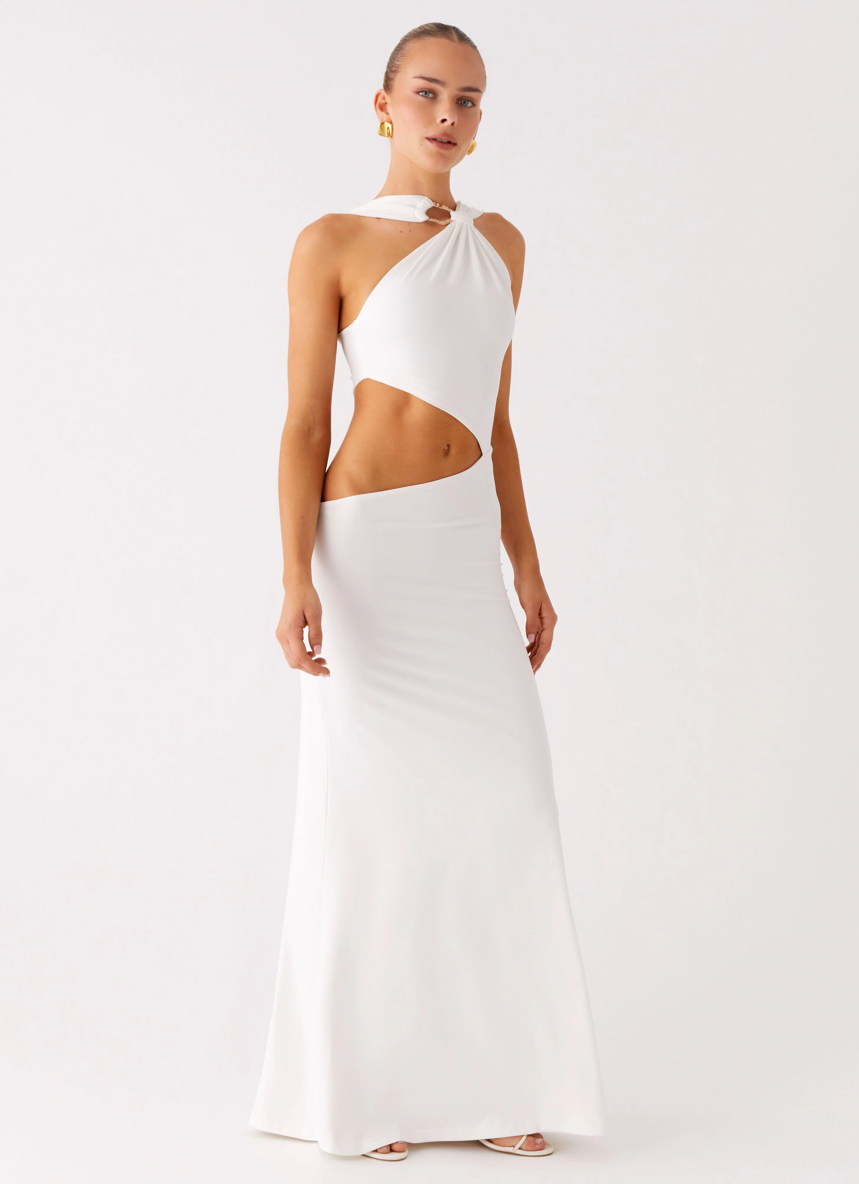 Juliander Knot Maxi Dress - White - Image 4