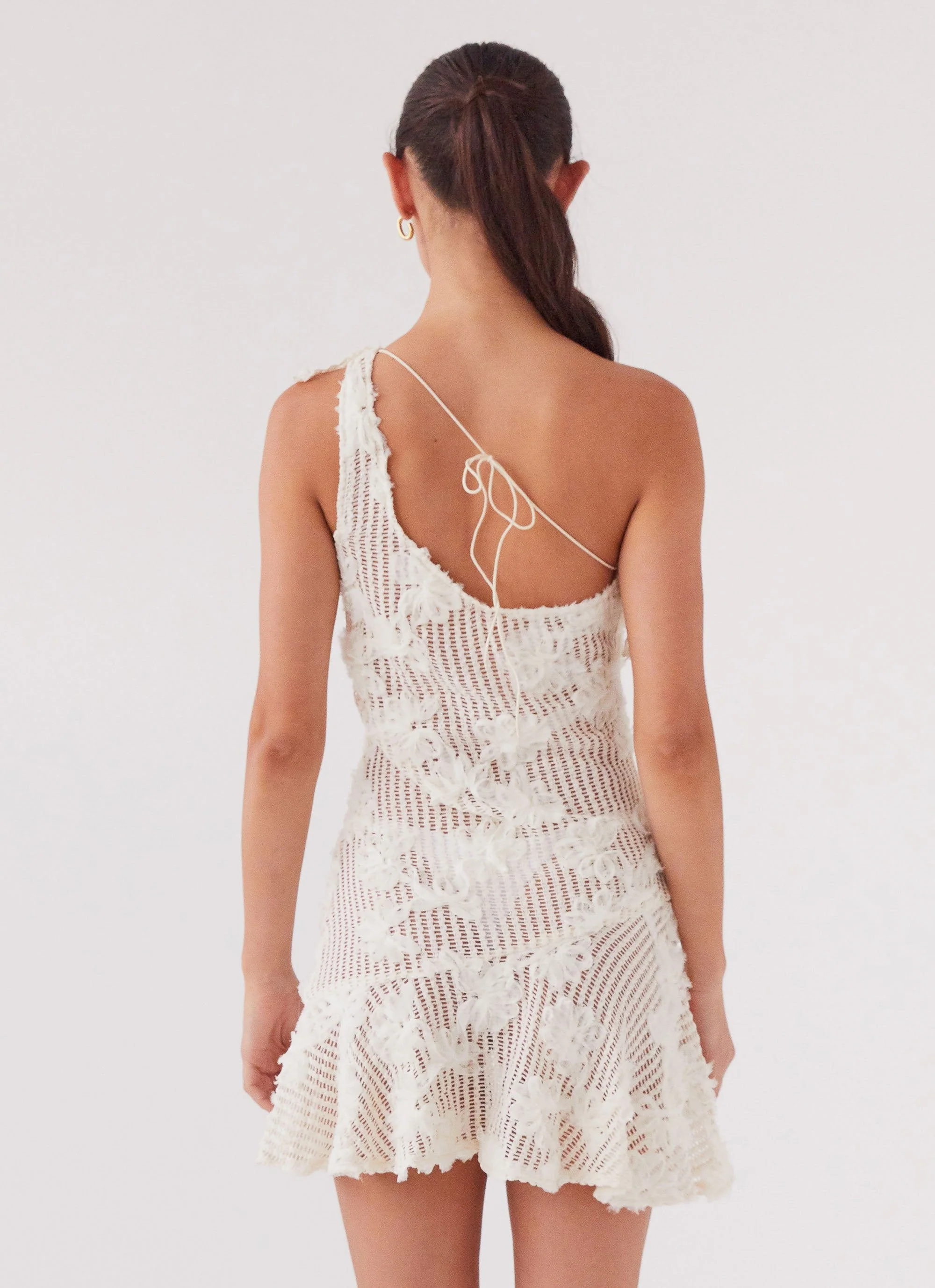 Juliette Embroidered Mini Dress - Ivory Tea - Image 3
