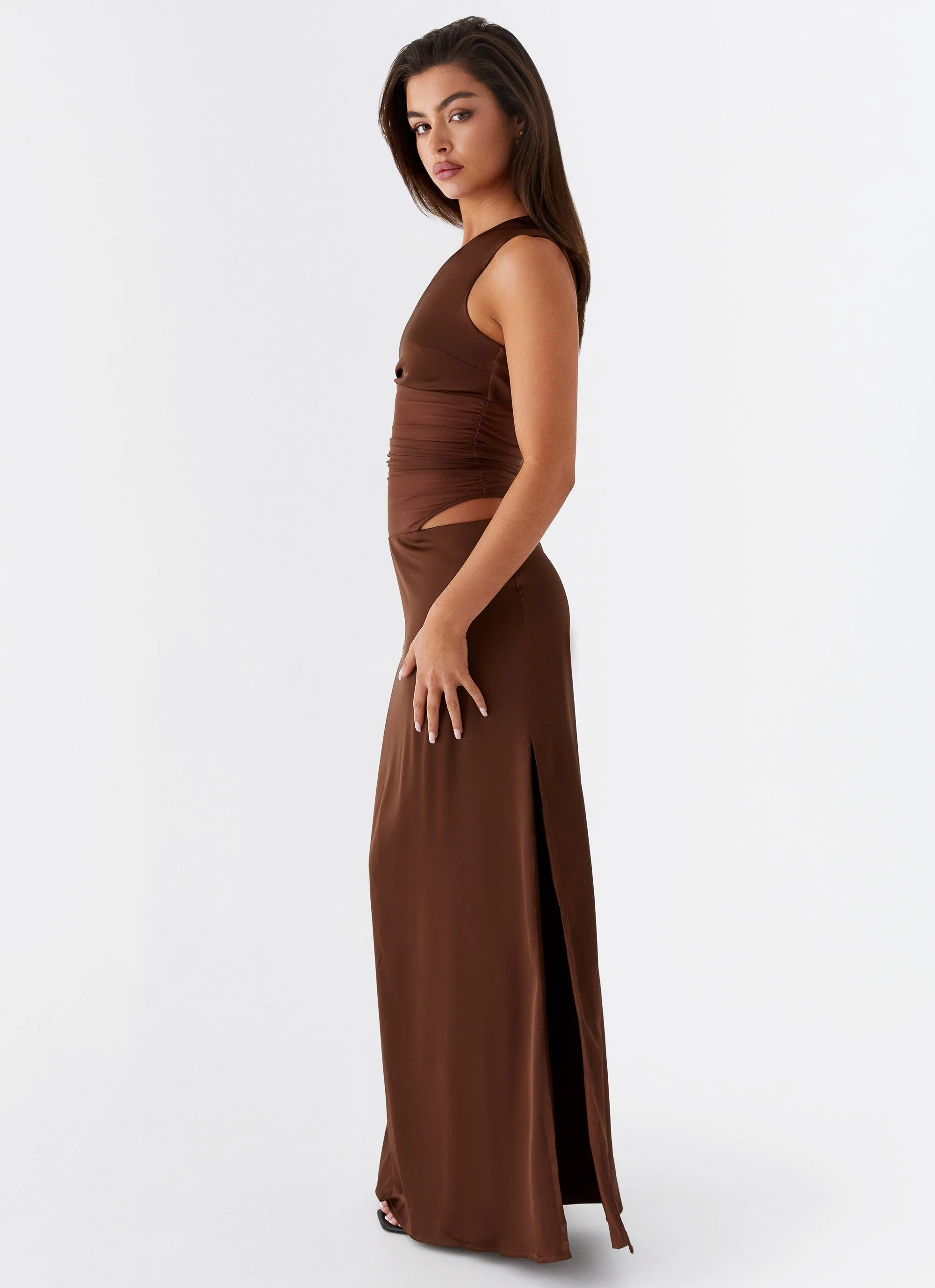 Juliette Maxi Dress - Chocolate - Image 3