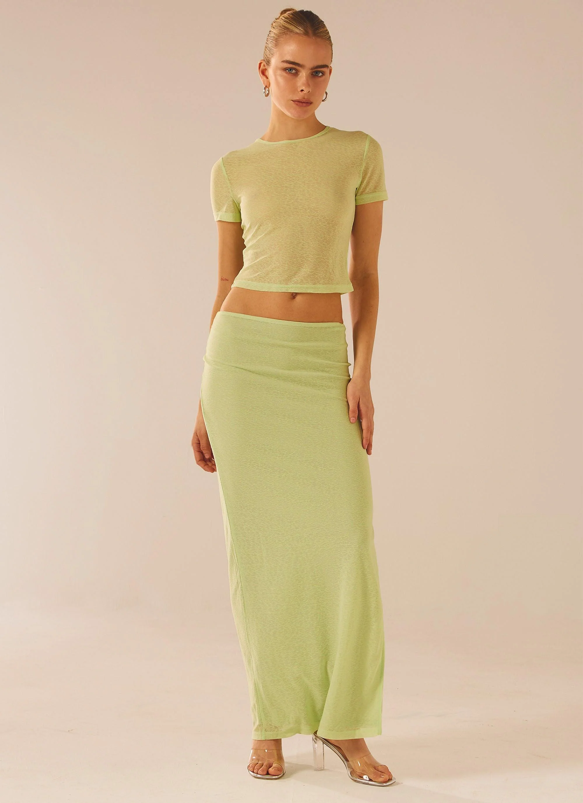 Just Like Magic Mesh Tee - Lime - Image 2