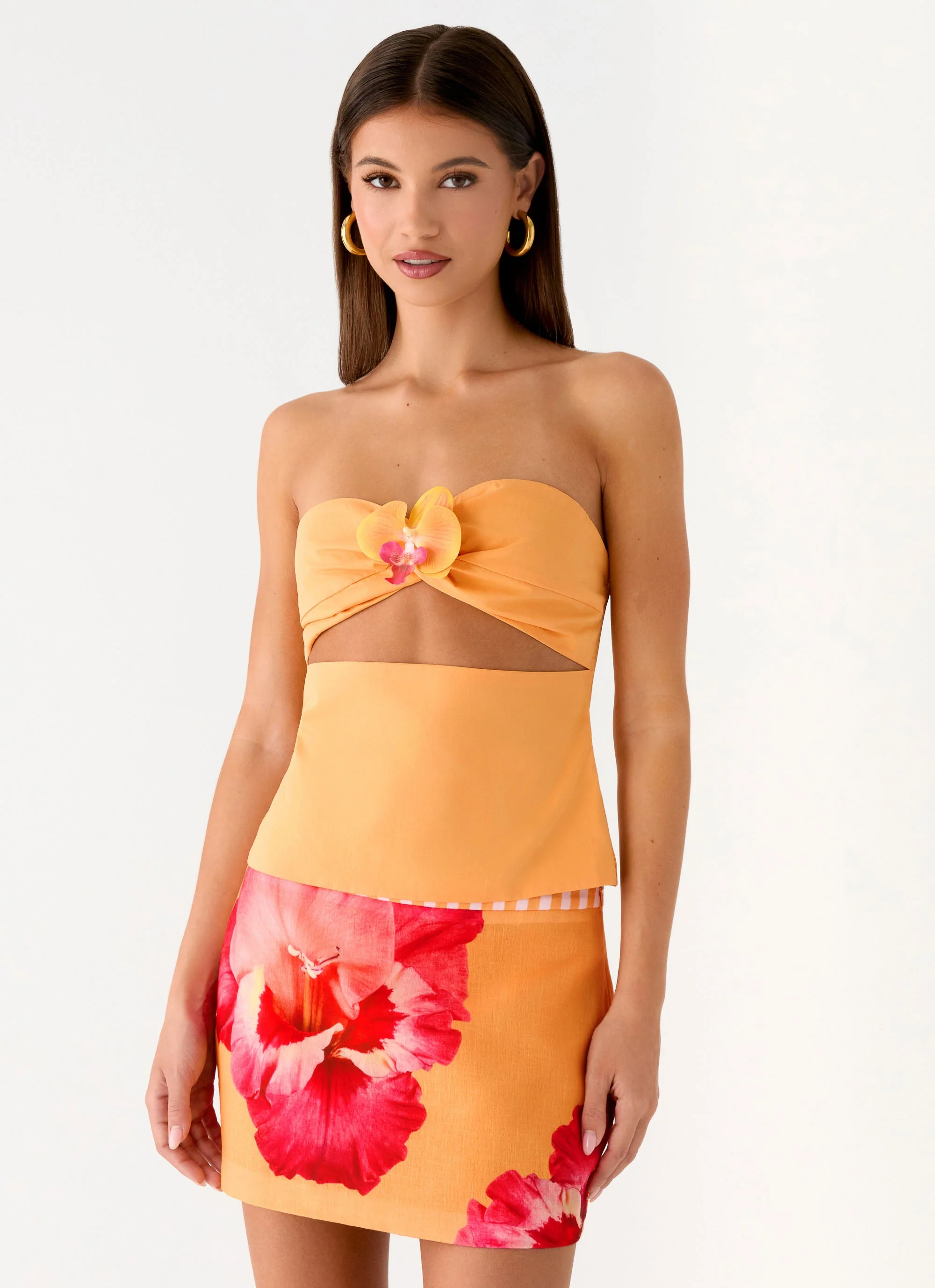 Kalya Mini Skirt - Orange - Image 5