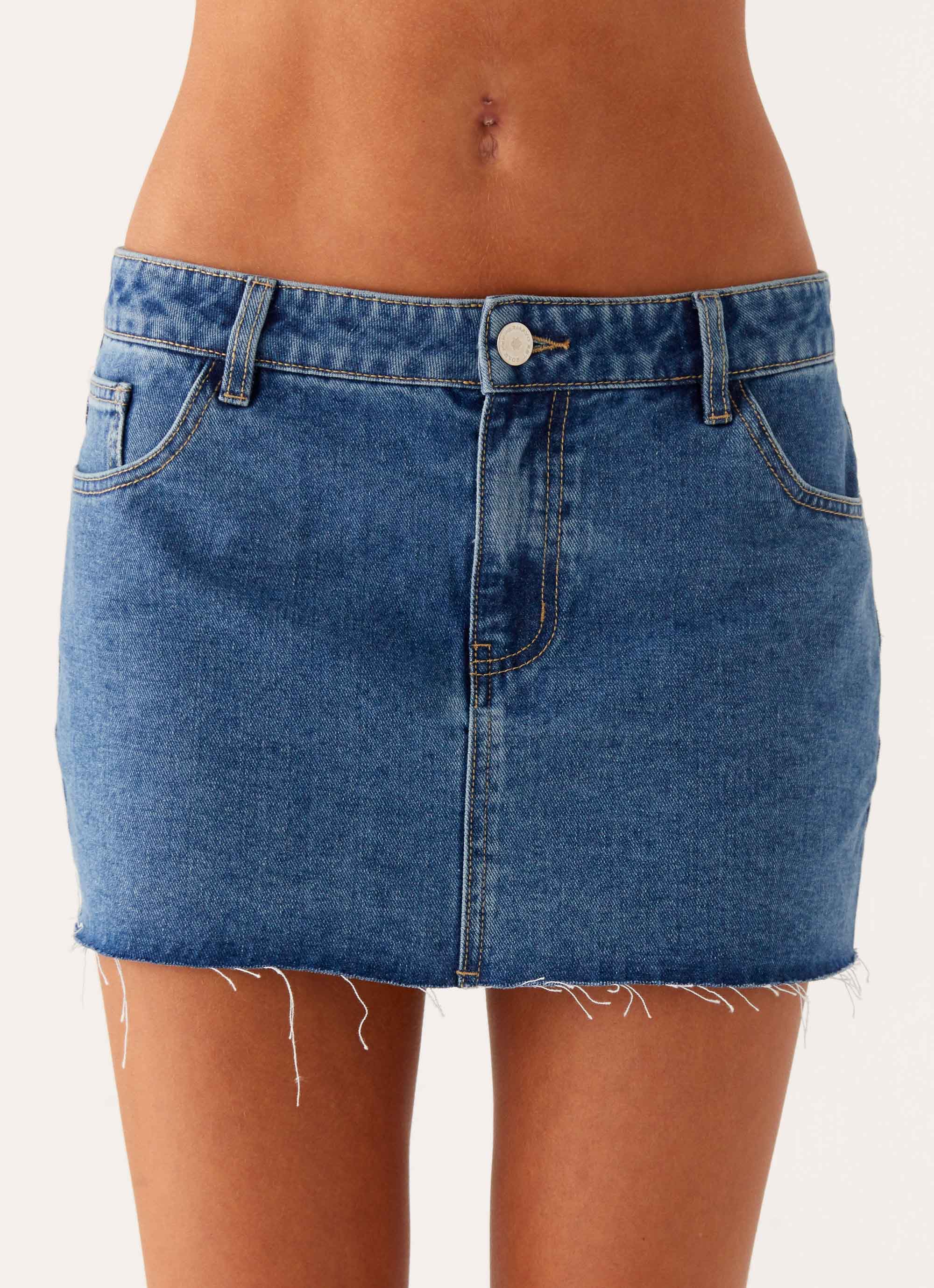 Kamen Low Rise Mini Skirt - Indigo Denim - Image 5