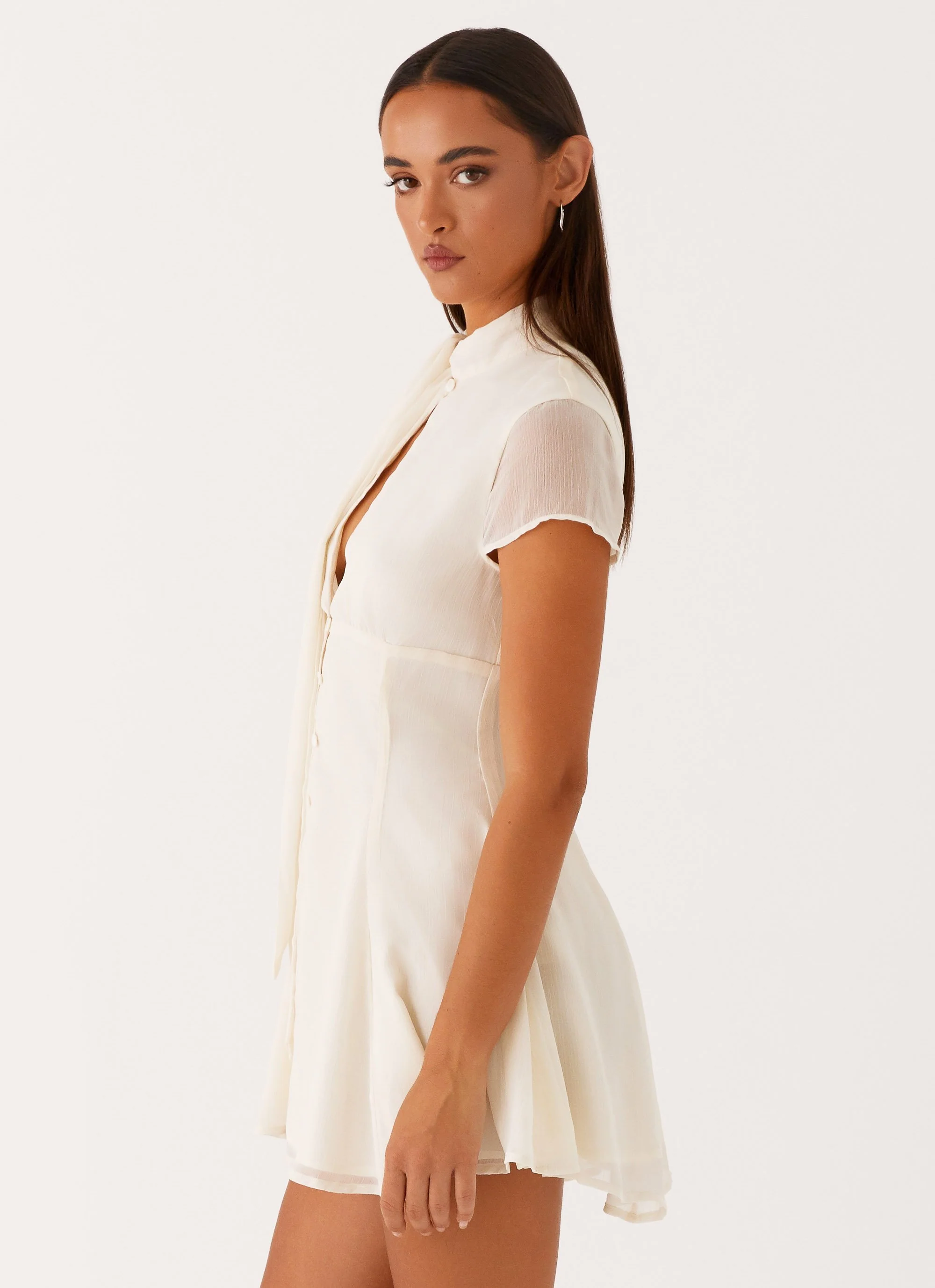 Karling Mini Dress - Ivory - Image 3