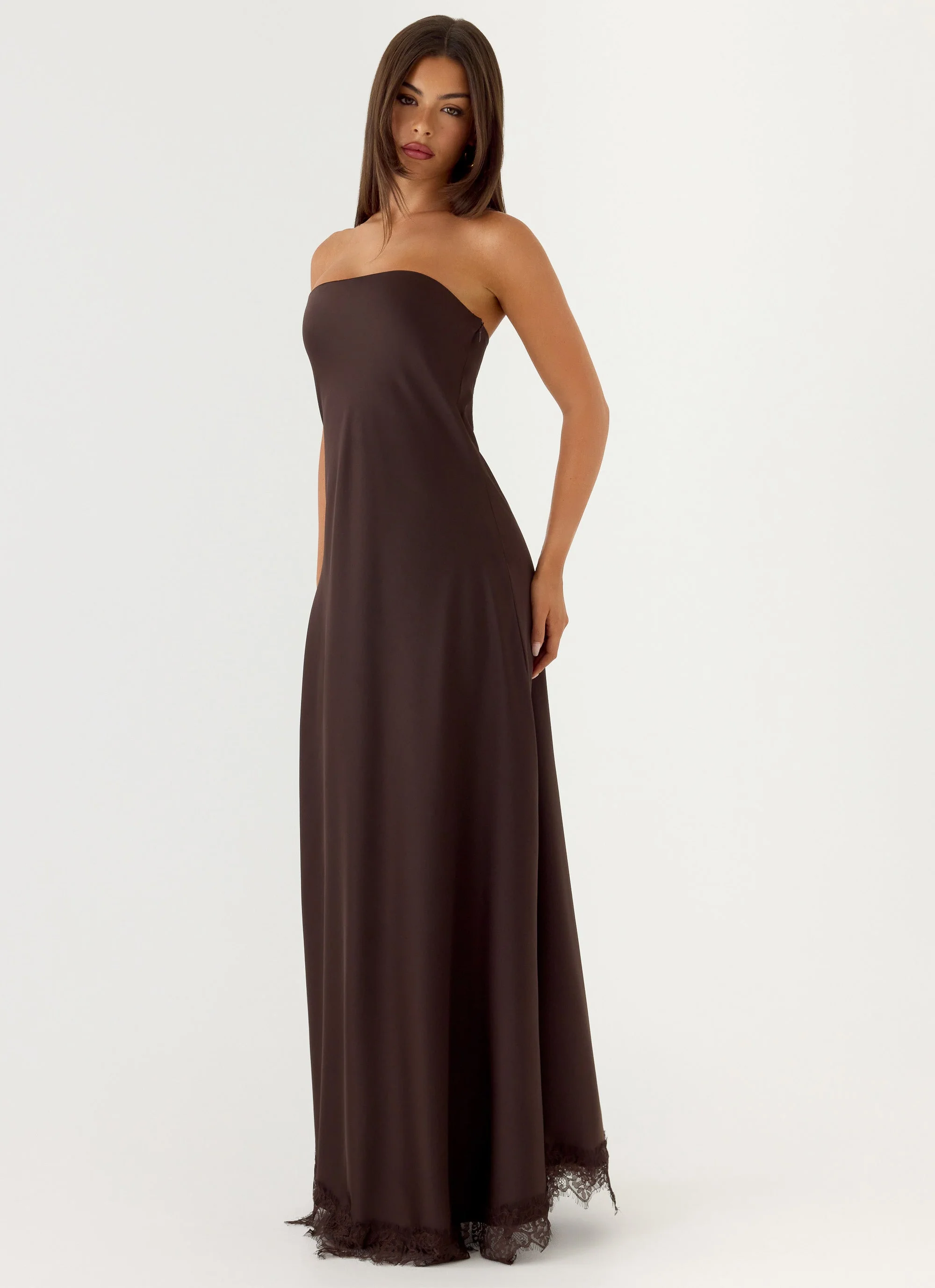 Kayleigh Strapless Maxi Dress - Chocolate Torte - Image 6