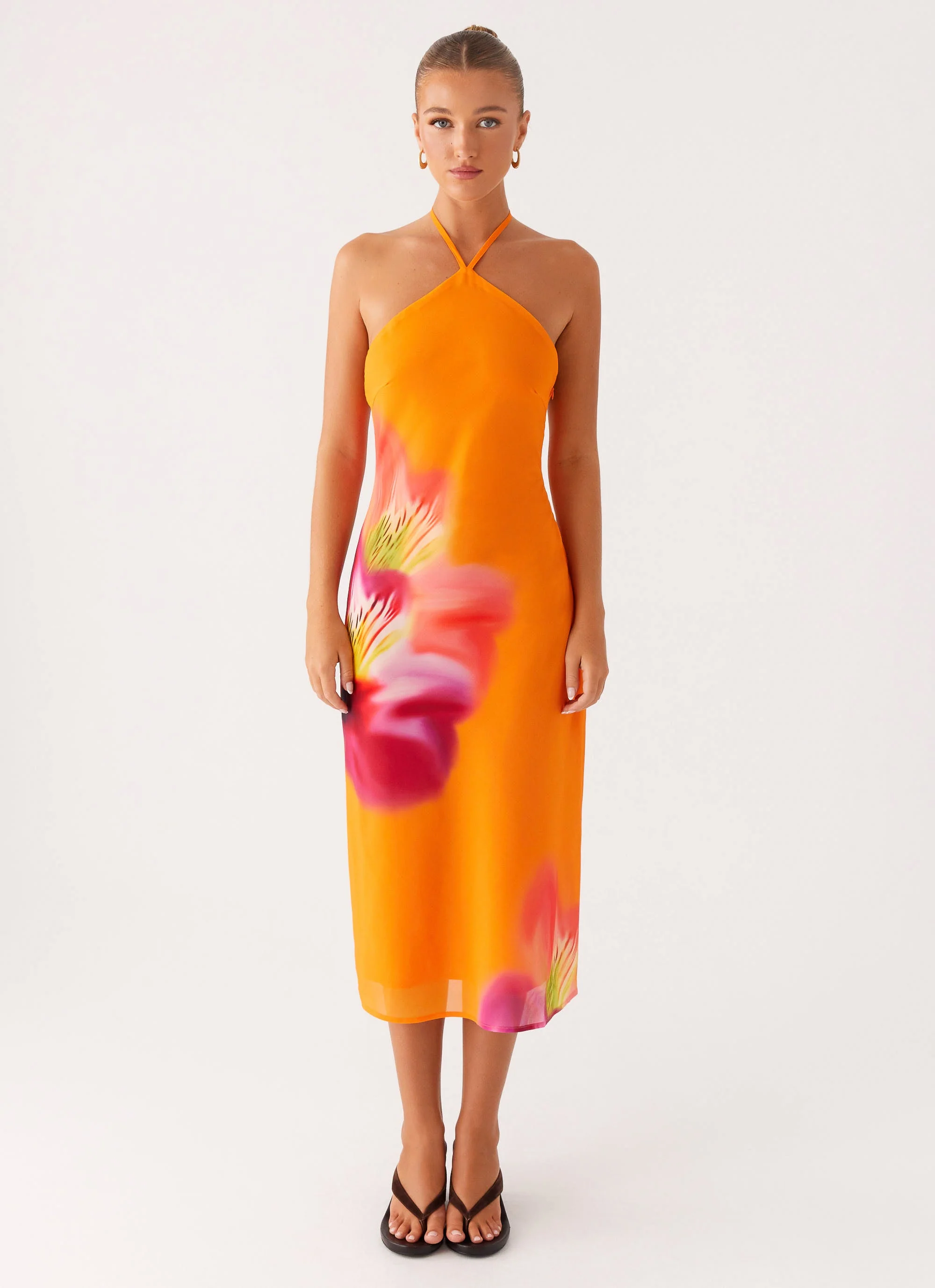 Kea Midi Dress - Orange Tropical - Image 3