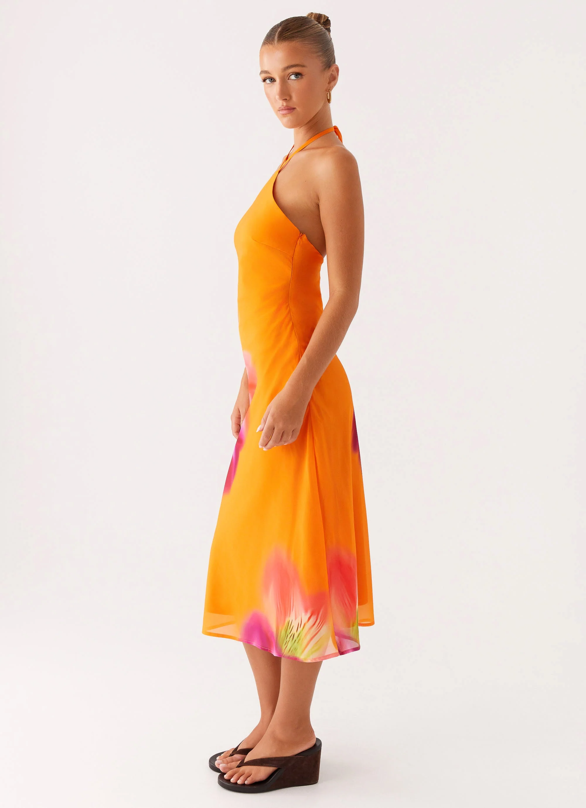 Kea Midi Dress - Orange Tropical - Image 4