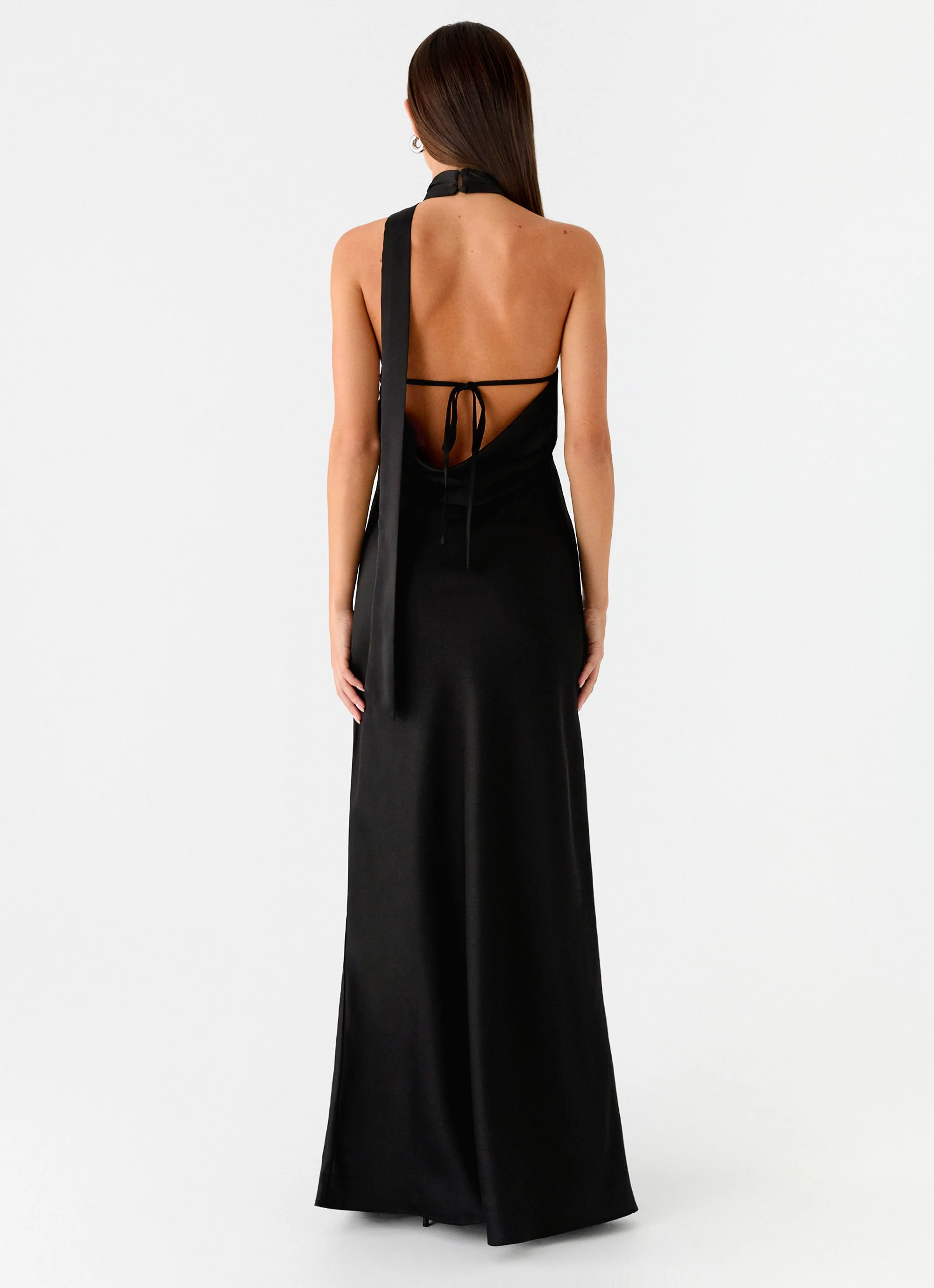 Keena Scarf Maxi Dress - Black - Image 2