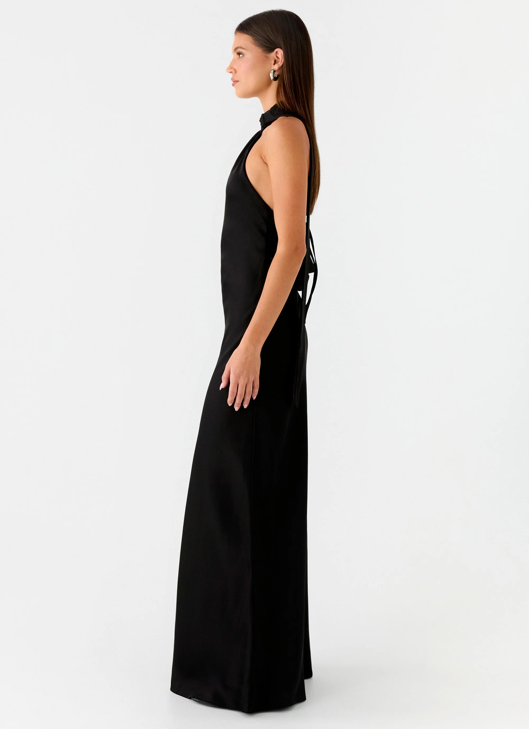Keena Scarf Maxi Dress - Black - Image 3