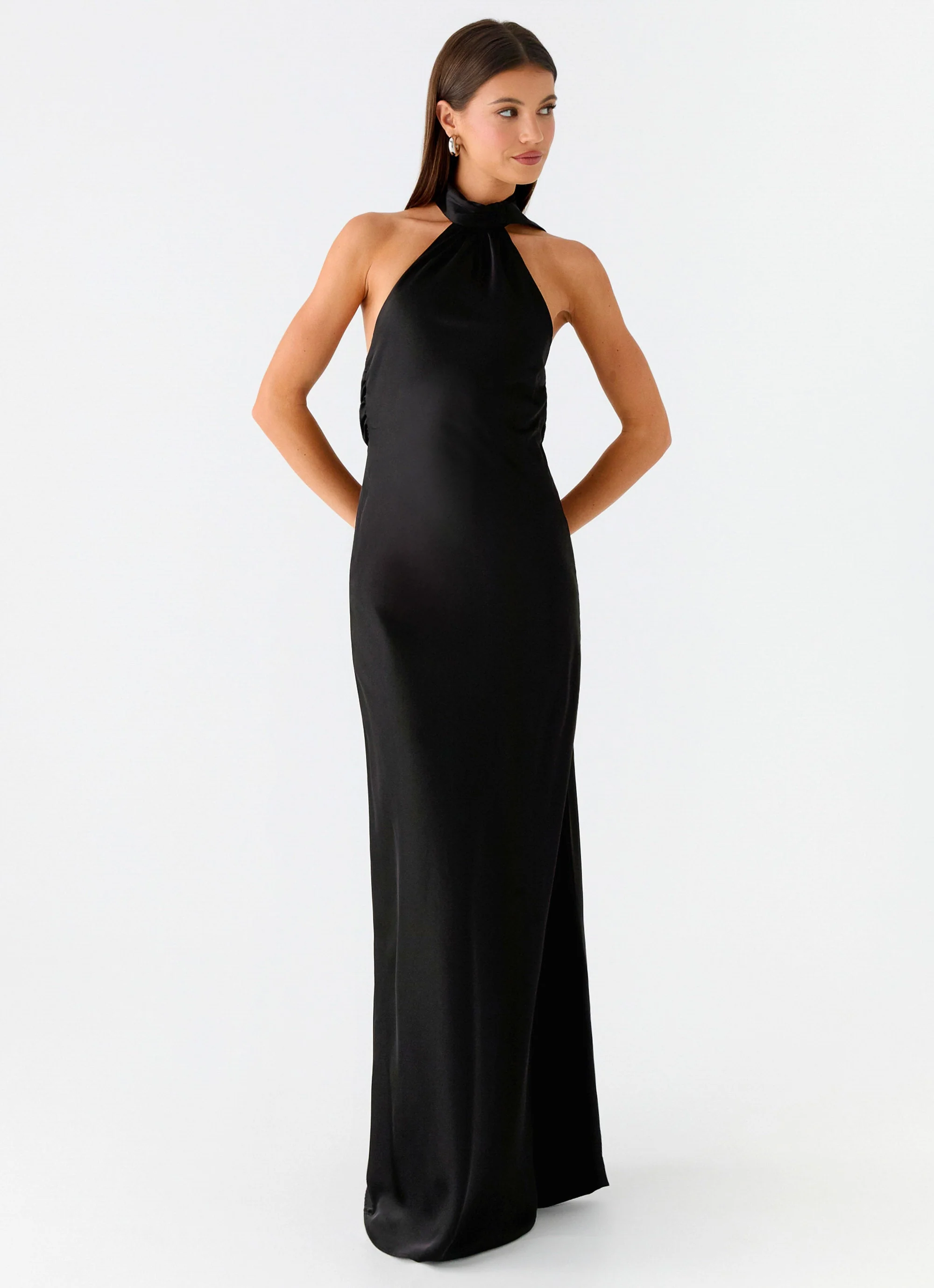 Keena Scarf Maxi Dress - Black - Image 5
