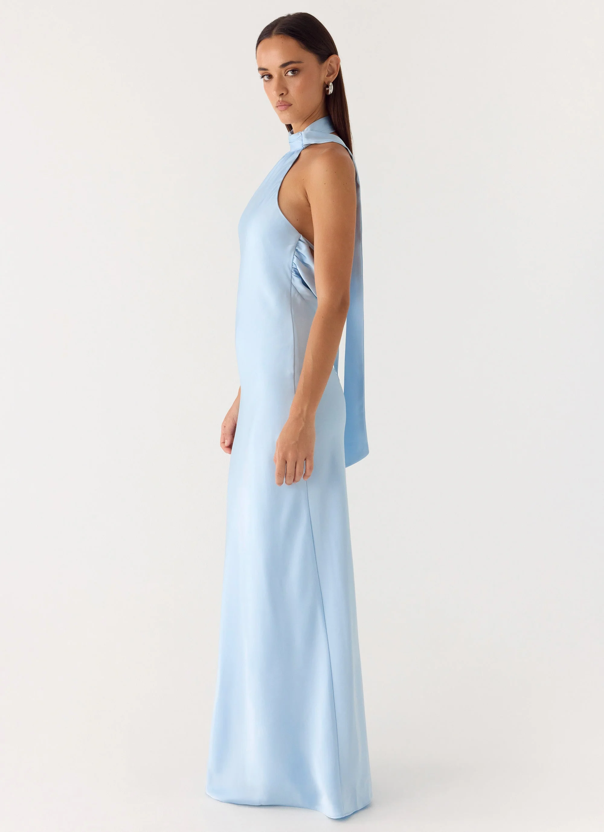Keena Scarf Maxi Dress - Blue - Image 2