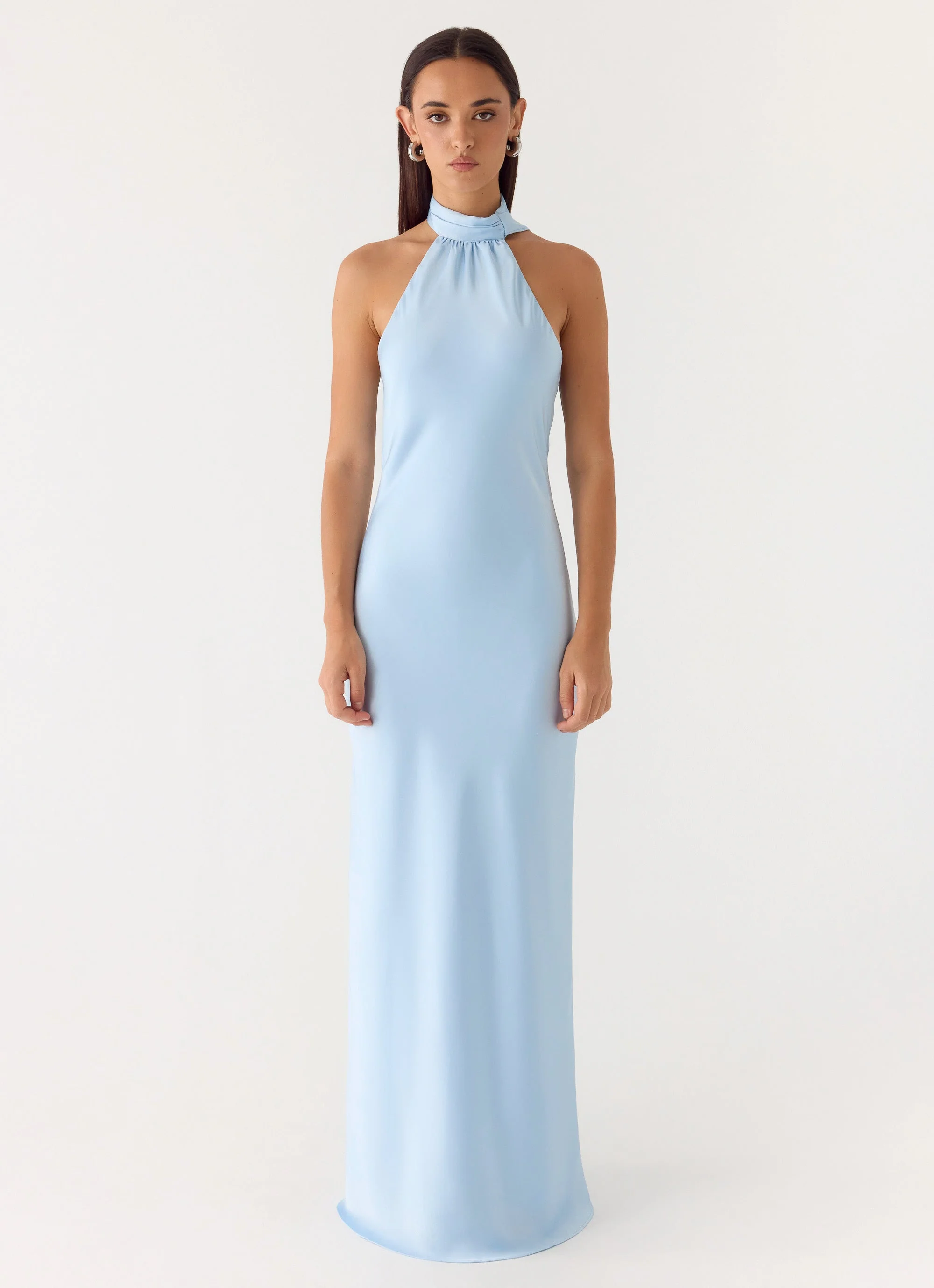 Keena Scarf Maxi Dress - Blue - Image 4