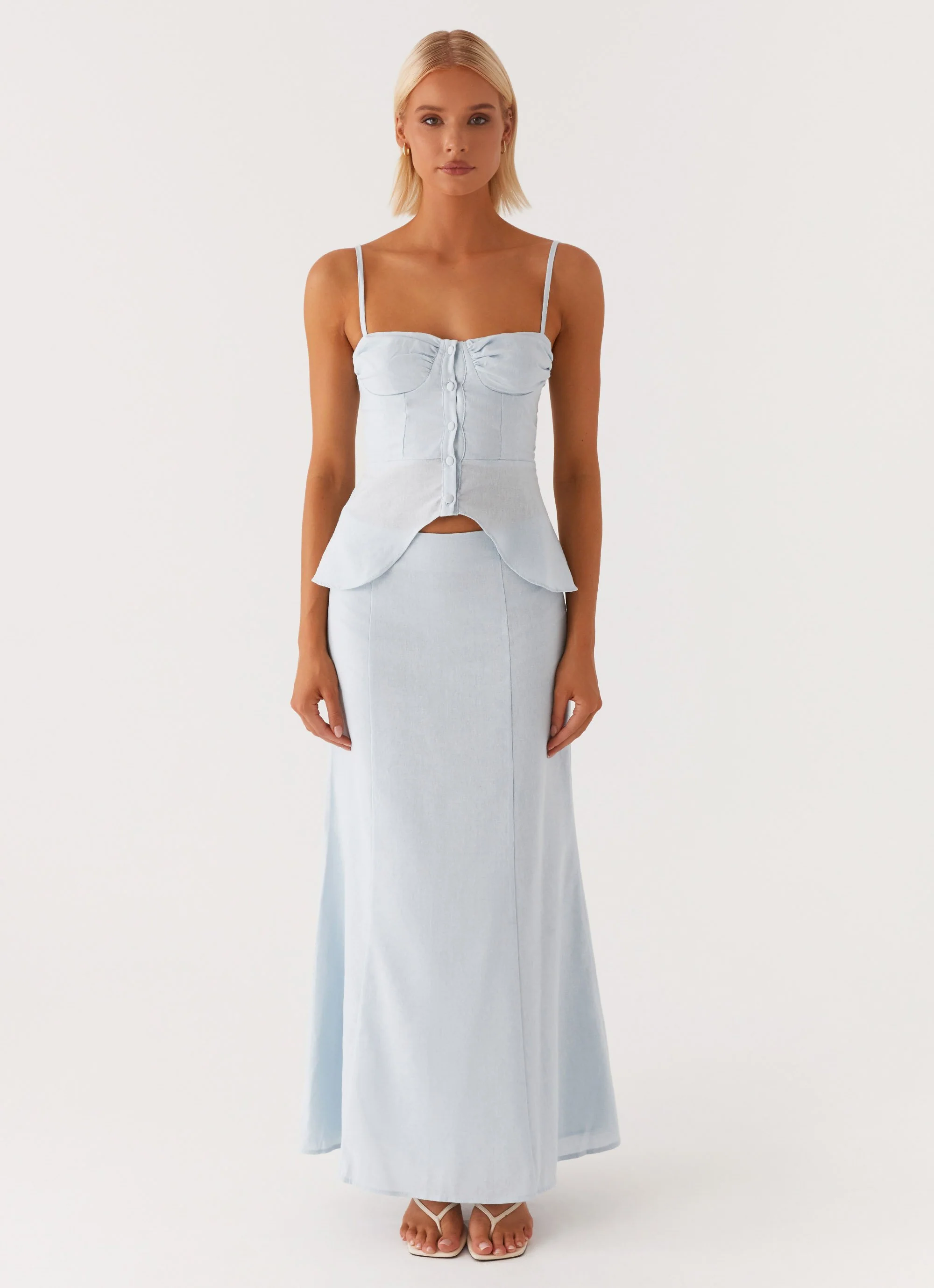Keep Moving Maxi Skirt - Blue - Image 3