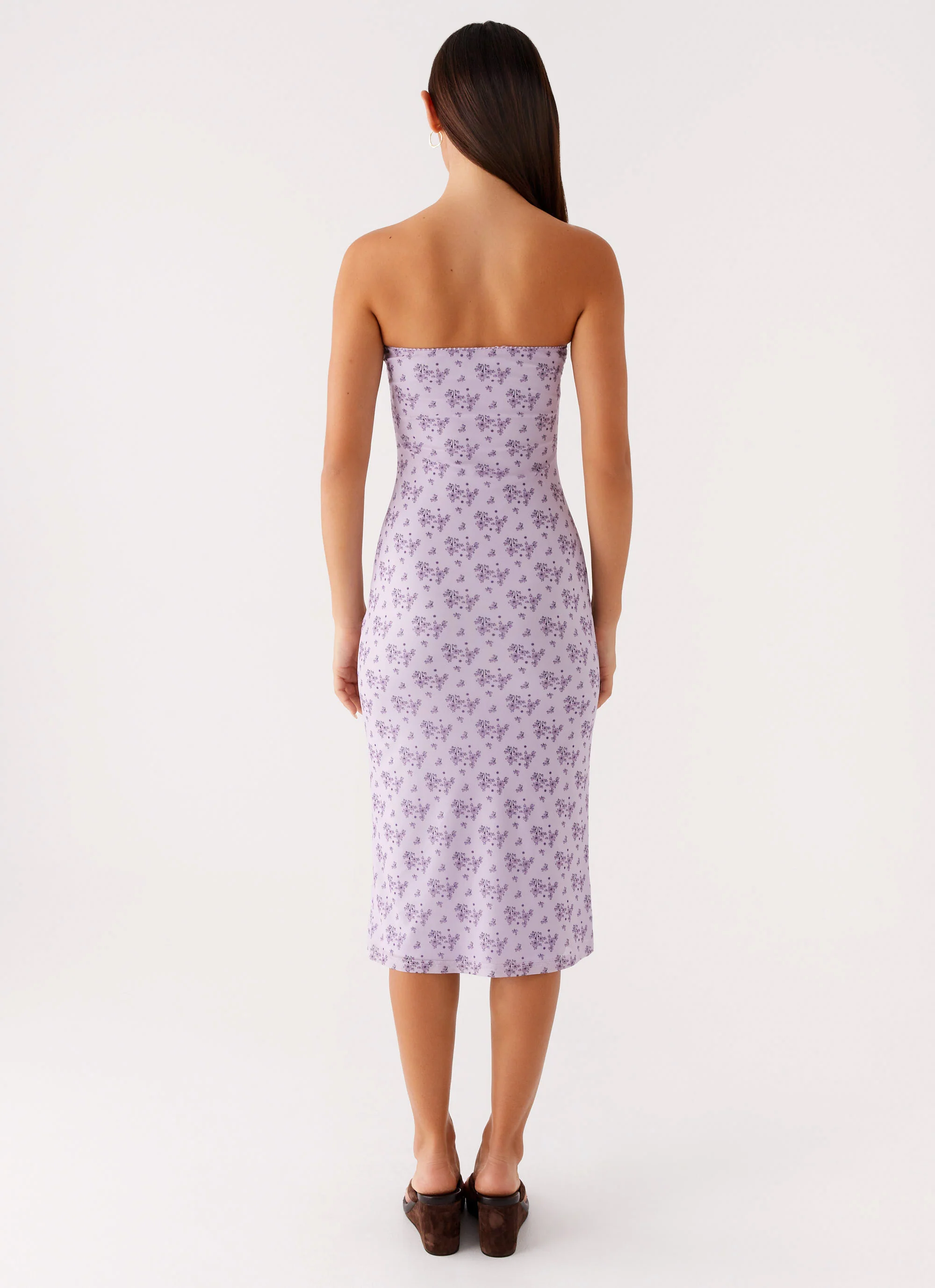 Keila Strapless Midi Dress - Lavender Meadow - Image 4