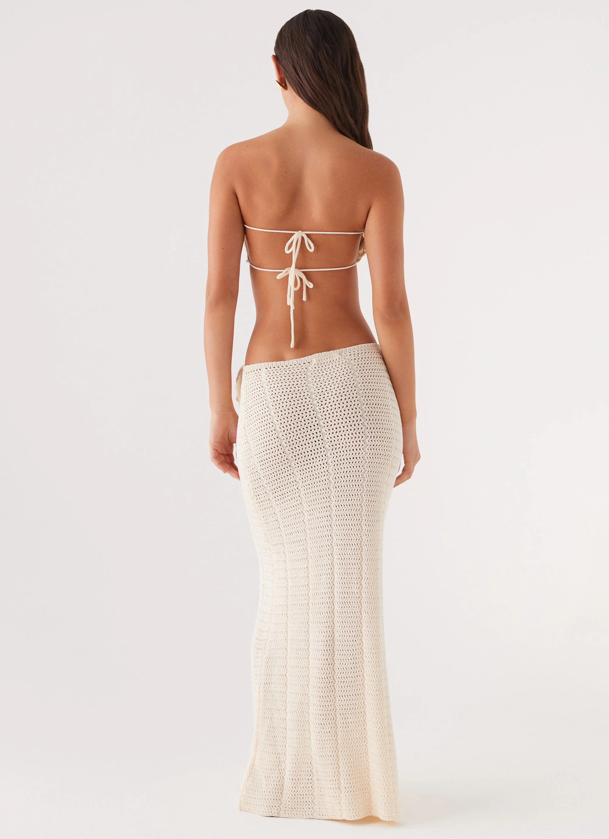 Kelcie Rose Crochet Bandeau Top - Ivory - Image 5