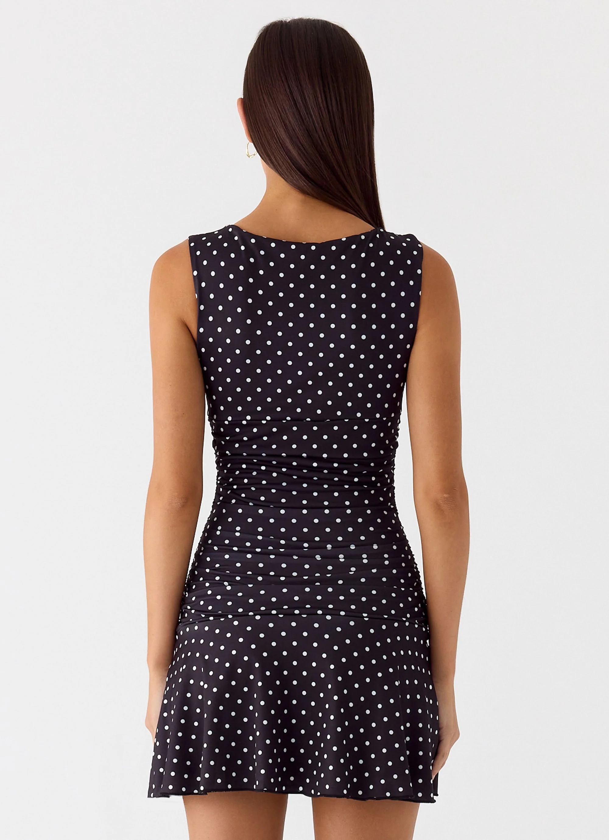 Kelda Mini Dress - Black Polkadot - Image 5
