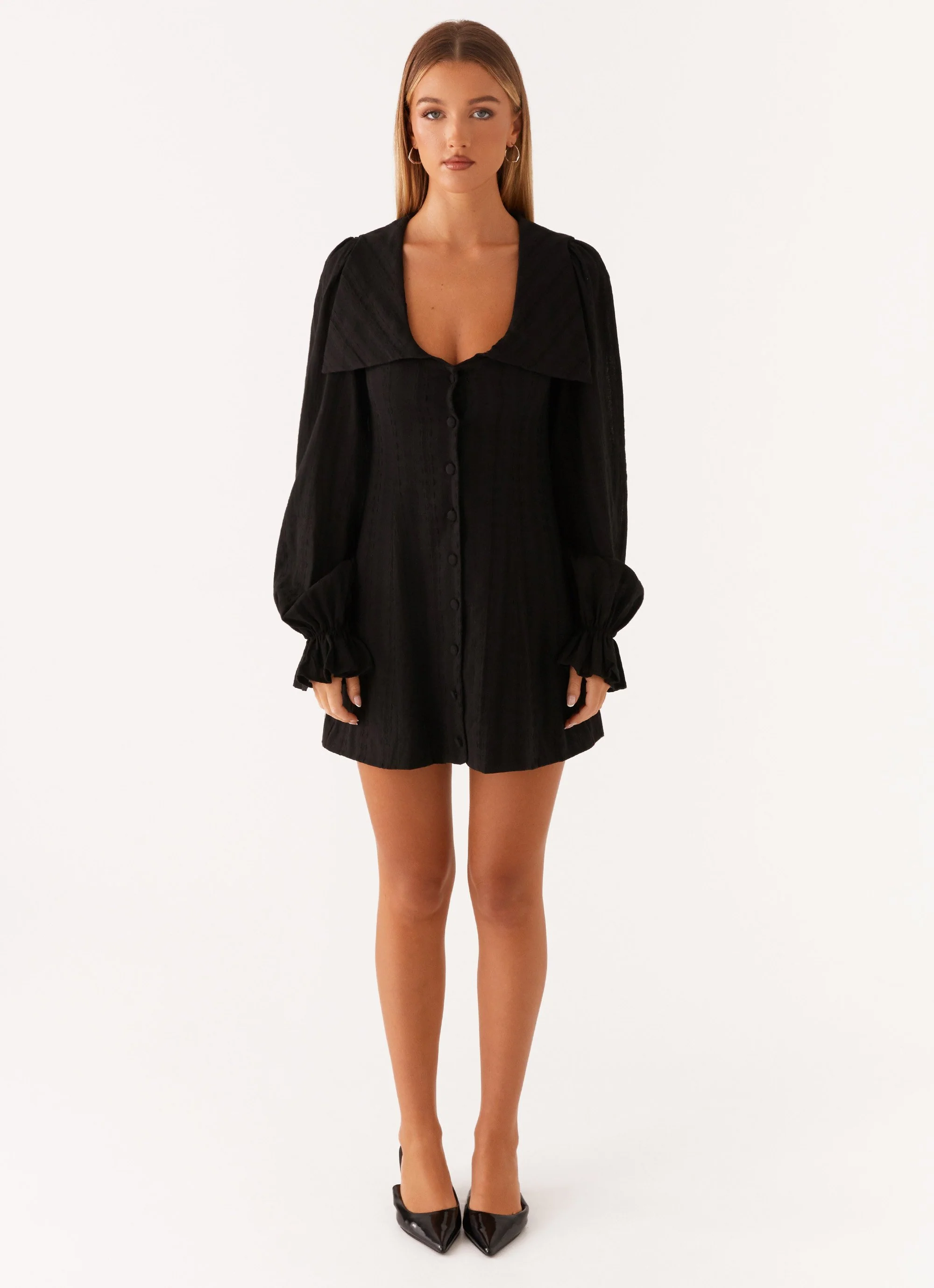 Kendrick Long Sleeve Mini Dress - Black - Image 2