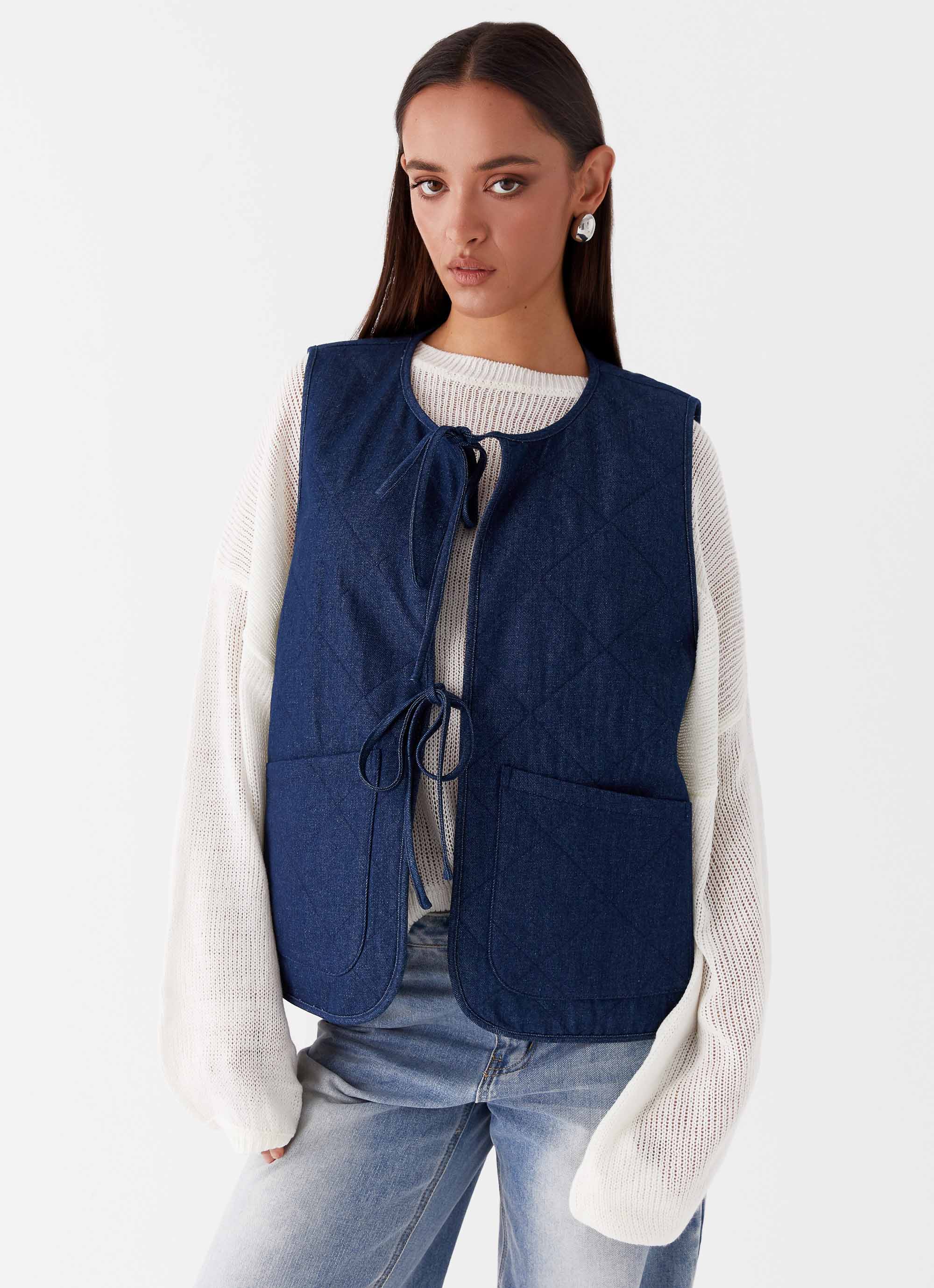Kennedy Denim Vest - Indigo - Image 2